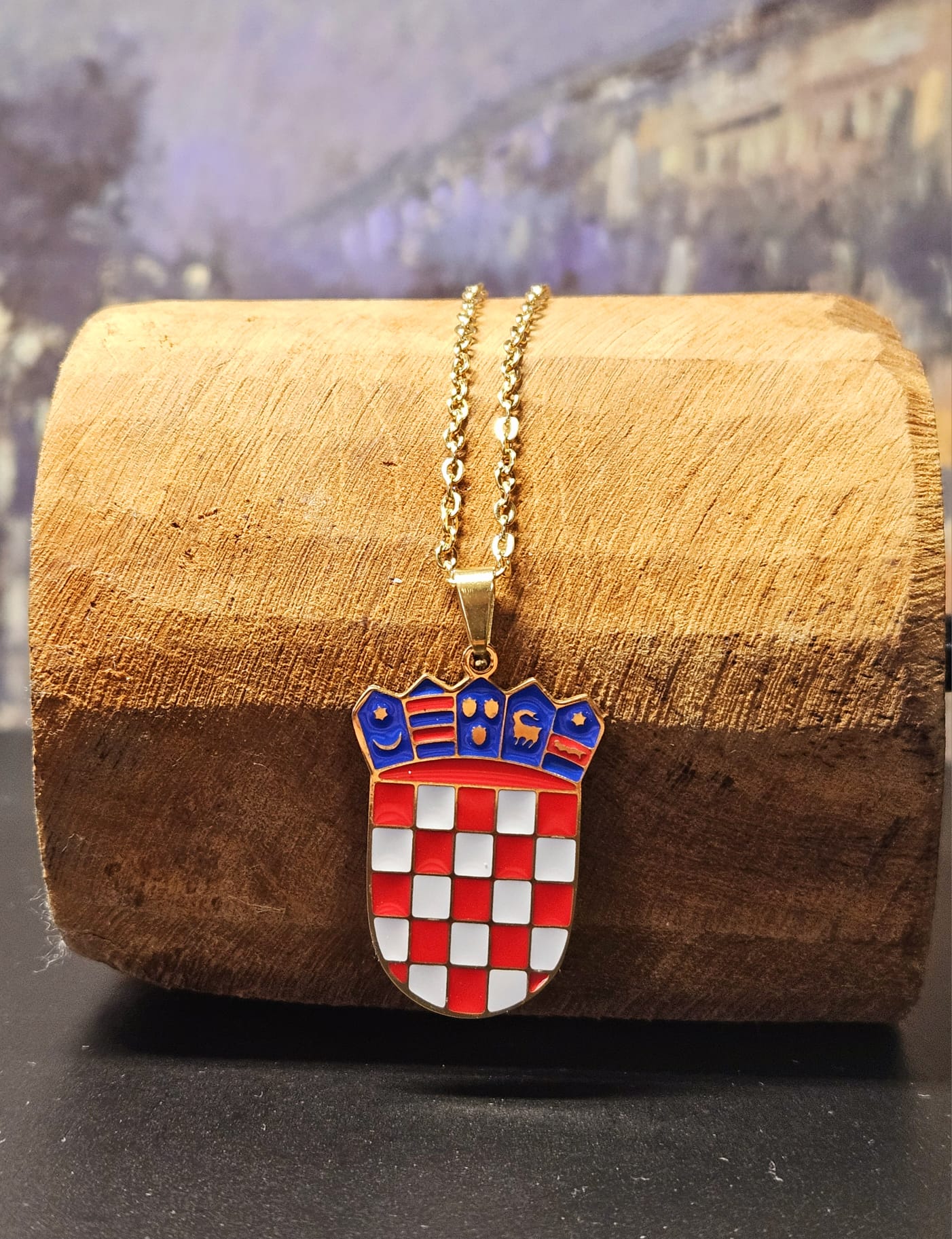 Kroatien Wappen Halskette