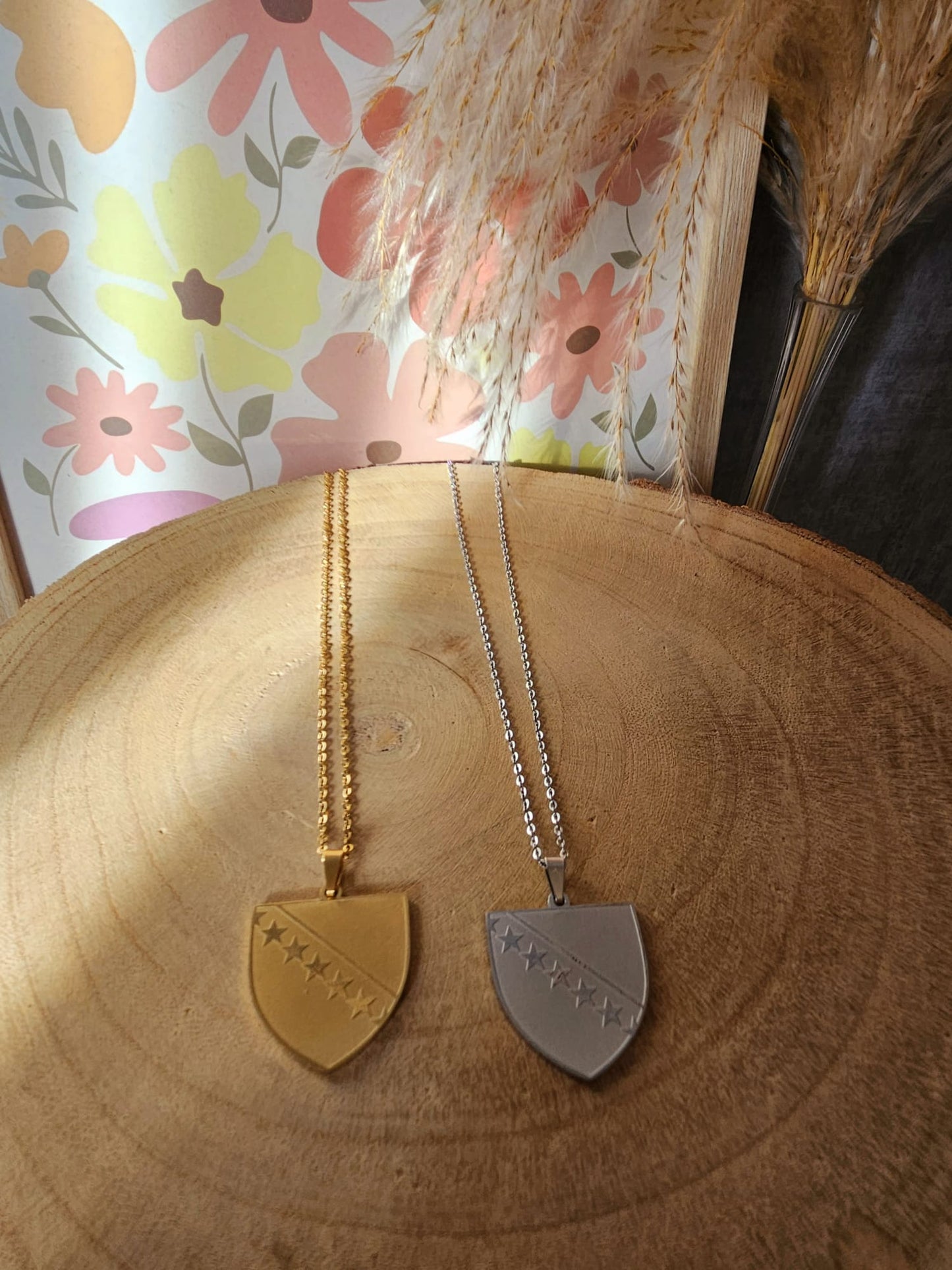 Bosnia and Herzegovina coat of arms necklace