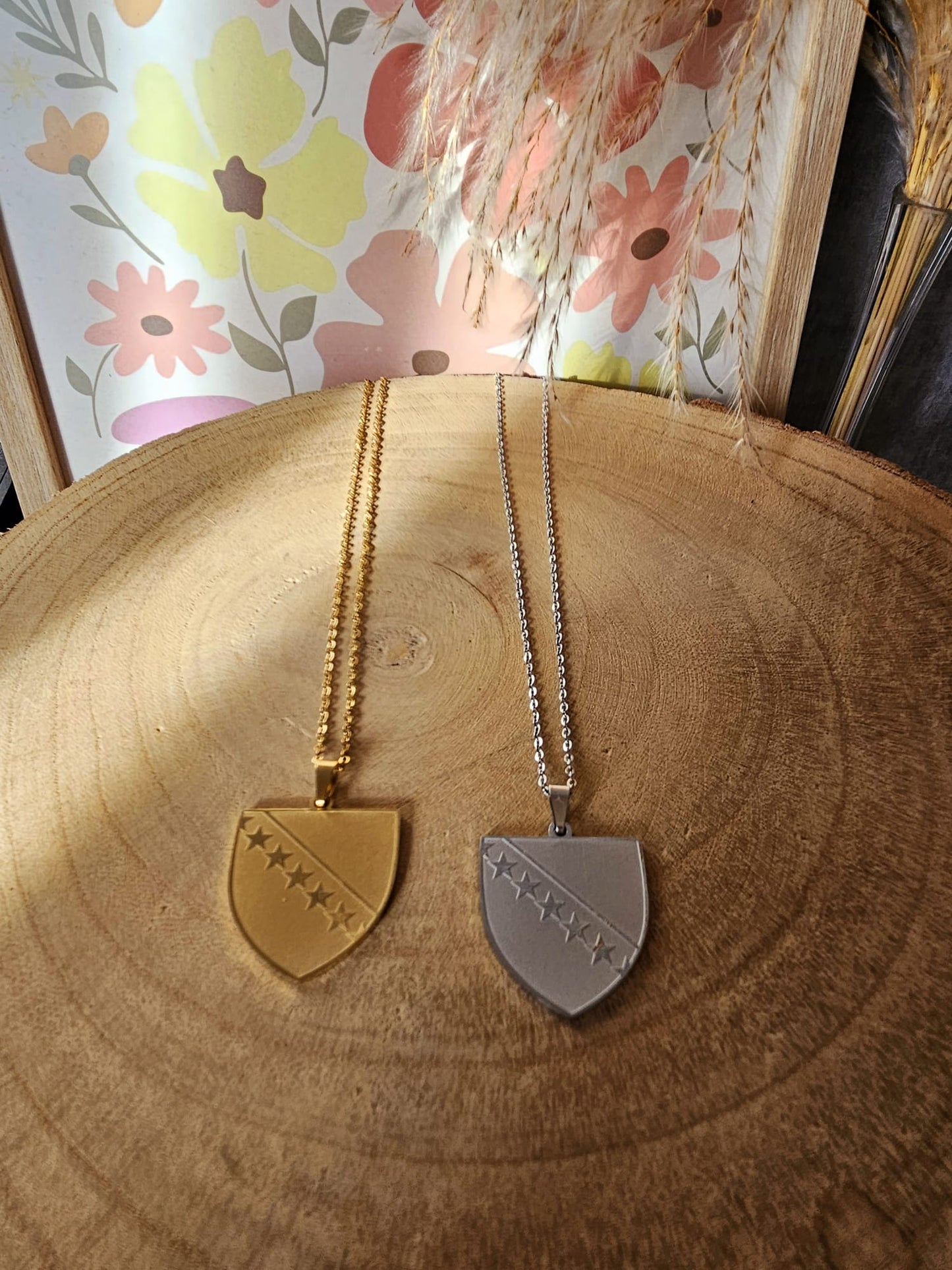 Bosnia and Herzegovina coat of arms necklace