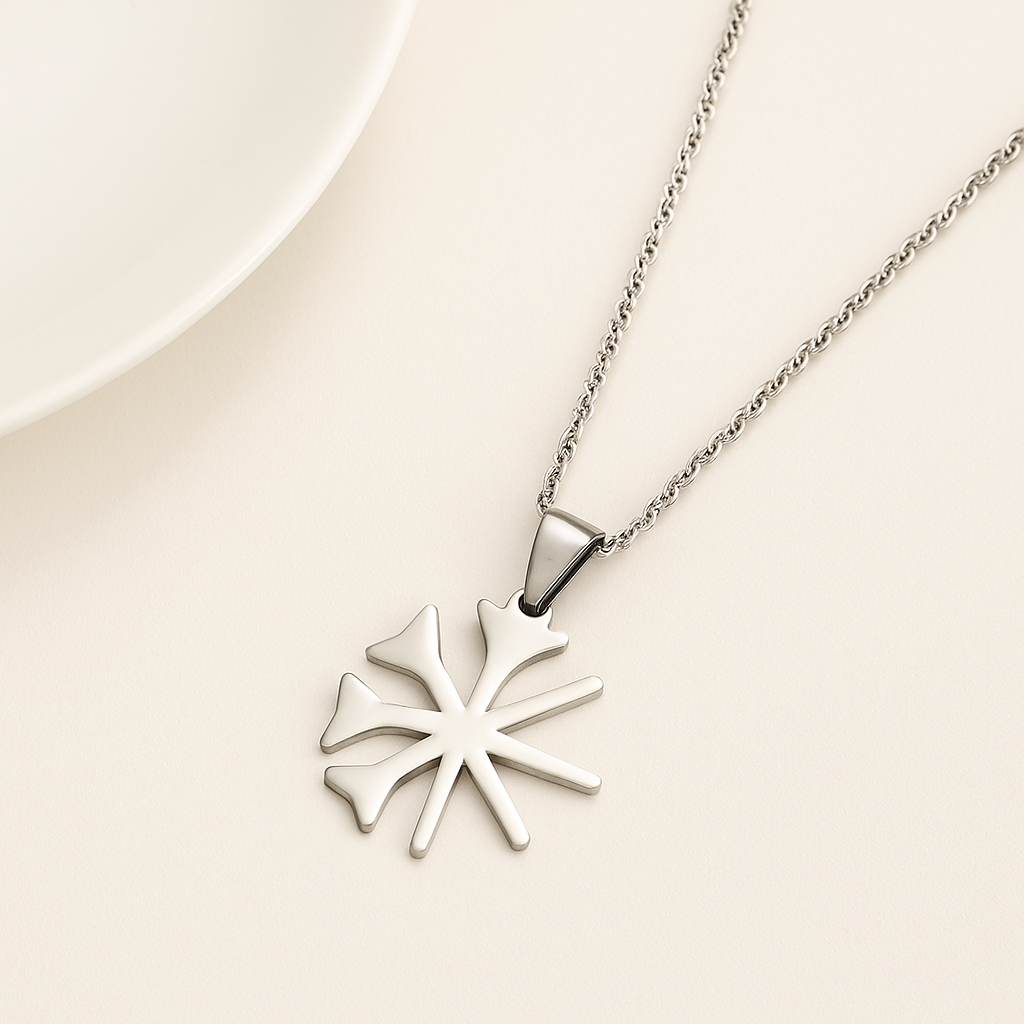 Silberne Jesidischer Stern Halskette – Yeziden Schmuck