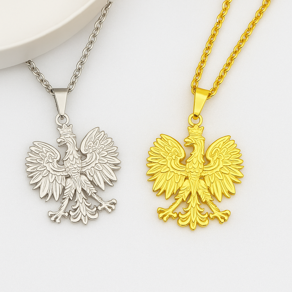 Polen Halskette mit Adler Wappen in Gold und Silber