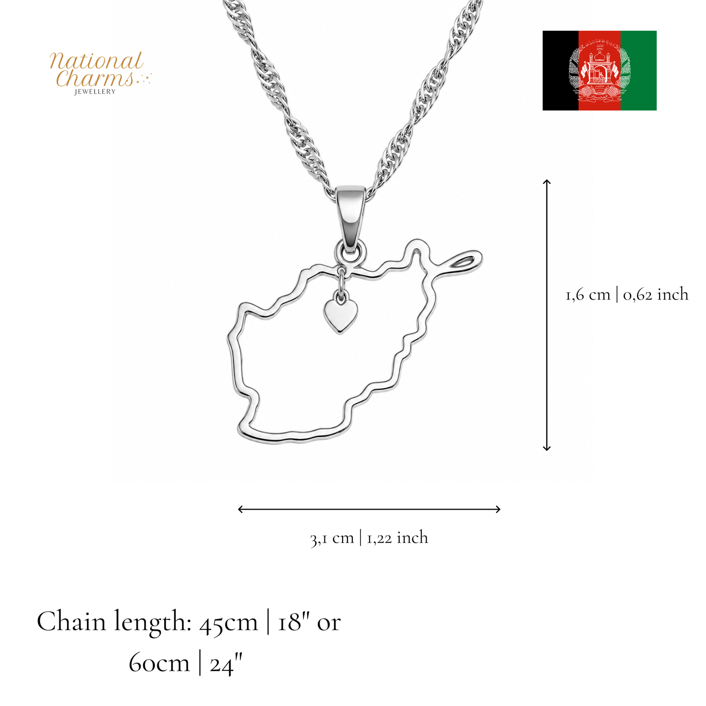 Länderkette Anhänger Halskette – Edelstahl, Gold- & Silber-Optik, 140+ Länder & Kulturen – Unisex Geschenk für Männer und Frauen – Perfekt für Geburtstage, Weihnachten und als Zeichen deiner Wurzeln