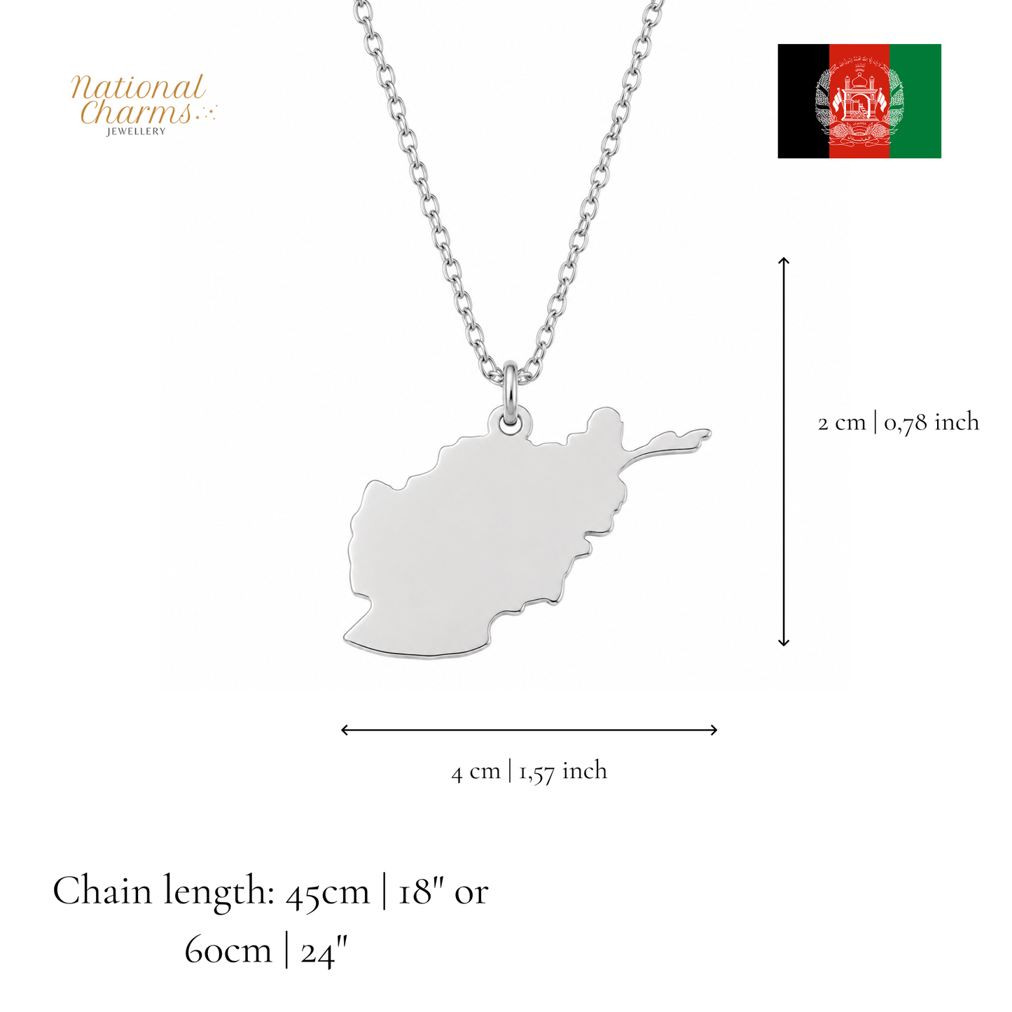 Länderkette Anhänger Halskette – Edelstahl, Gold- & Silber-Optik, 140+ Länder & Kulturen – Unisex Geschenk für Männer und Frauen – Perfekt für Geburtstage, Weihnachten und als Zeichen deiner Wurzeln