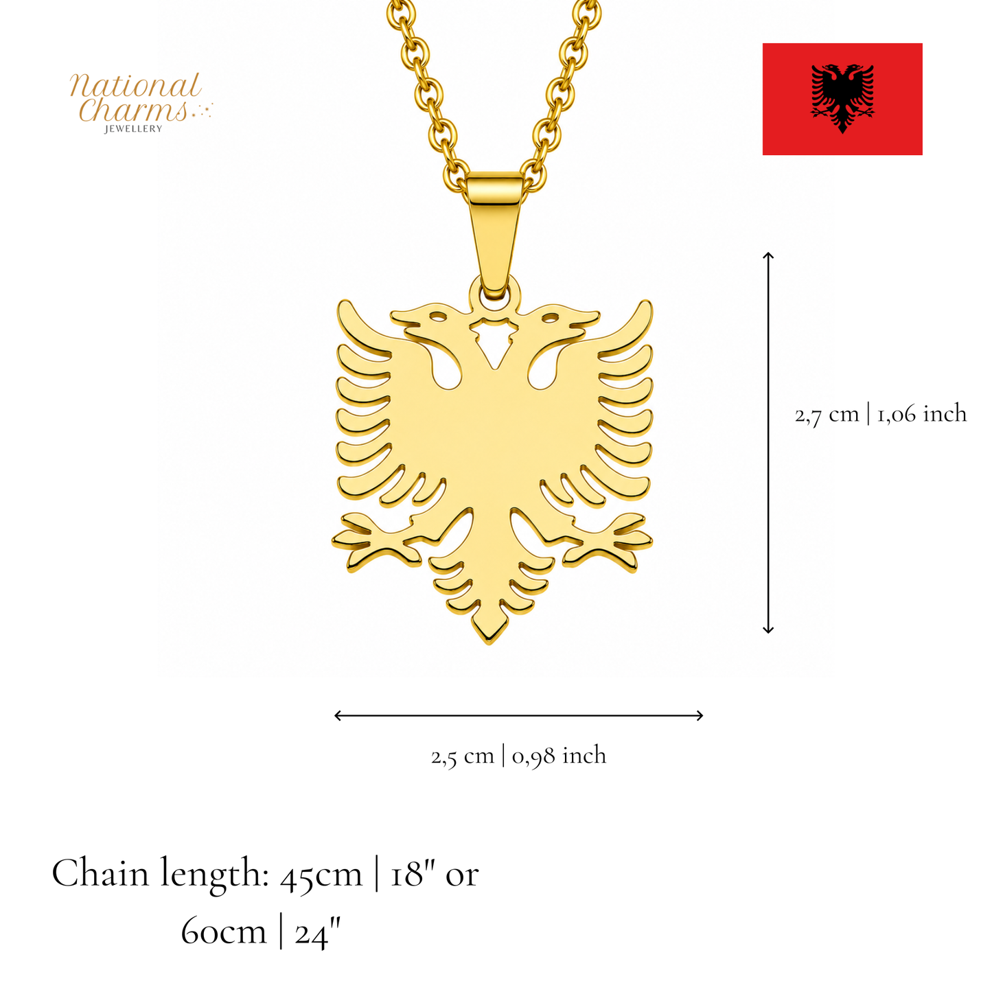 Länderkette Anhänger Halskette – Edelstahl, Gold- & Silber-Optik, 140+ Länder & Kulturen – Unisex Geschenk für Männer und Frauen – Perfekt für Geburtstage, Weihnachten und als Zeichen deiner Wurzeln