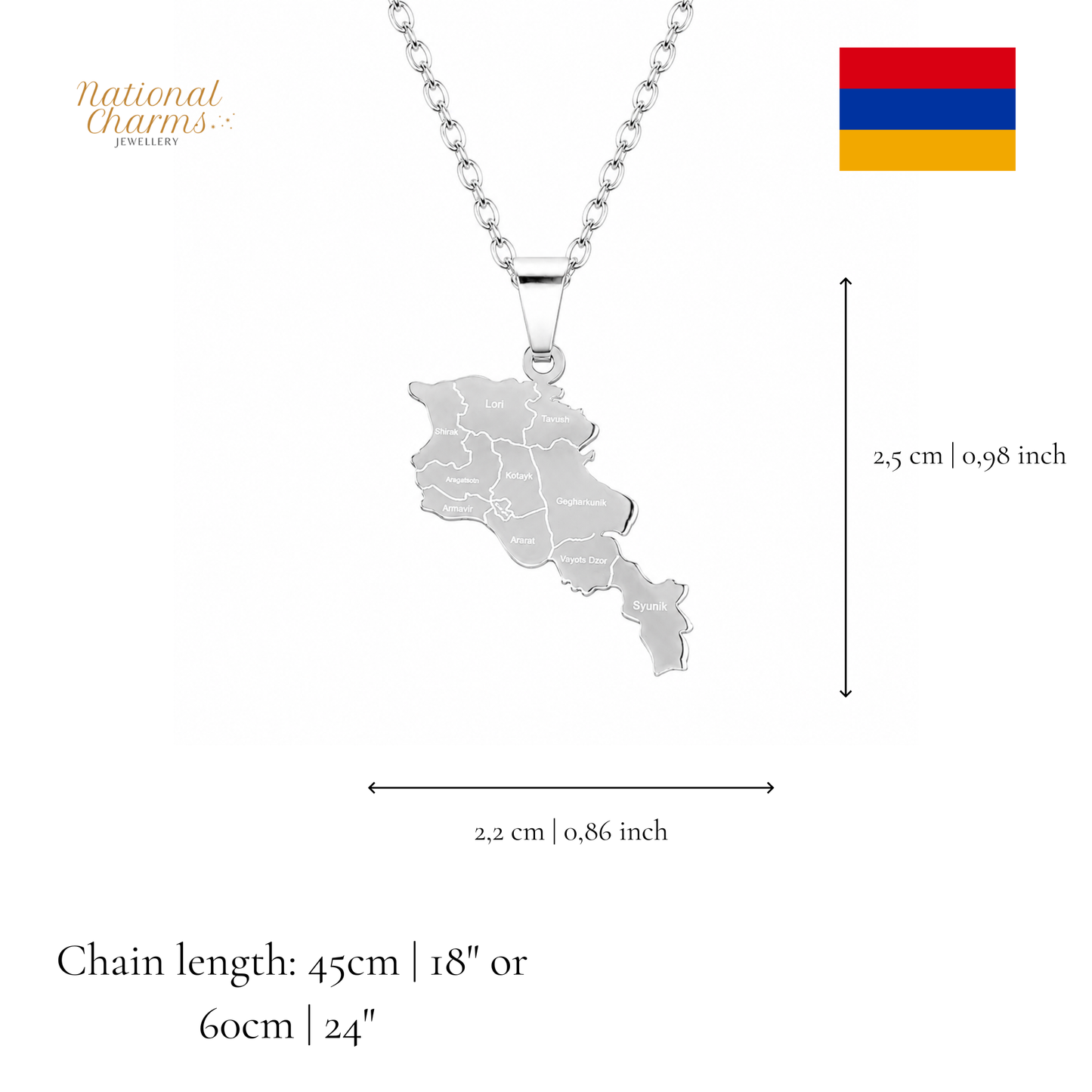 Länderkette Anhänger Halskette – Edelstahl, Gold- & Silber-Optik, 140+ Länder & Kulturen – Unisex Geschenk für Männer und Frauen – Perfekt für Geburtstage, Weihnachten und als Zeichen deiner Wurzeln