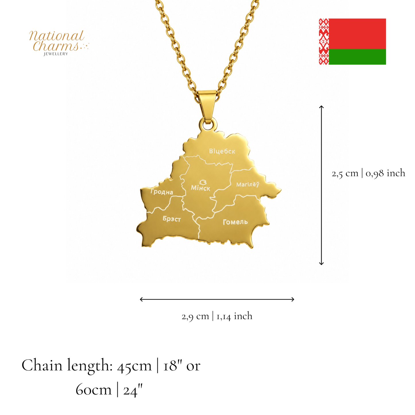 Länderkette Anhänger Halskette – Edelstahl, Gold- & Silber-Optik, 140+ Länder & Kulturen – Unisex Geschenk für Männer und Frauen – Perfekt für Geburtstage, Weihnachten und als Zeichen deiner Wurzeln