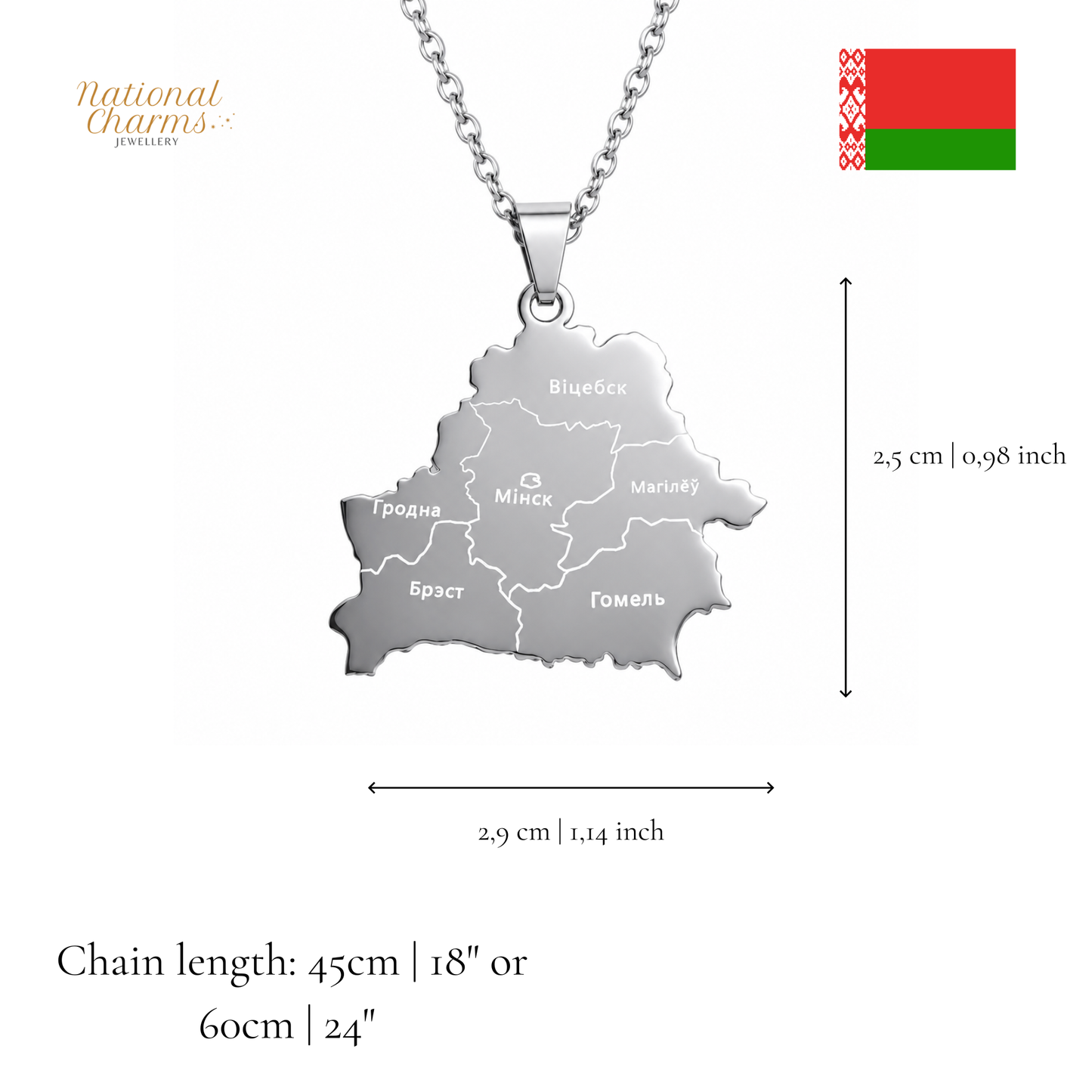 Länderkette Anhänger Halskette – Edelstahl, Gold- & Silber-Optik, 140+ Länder & Kulturen – Unisex Geschenk für Männer und Frauen – Perfekt für Geburtstage, Weihnachten und als Zeichen deiner Wurzeln