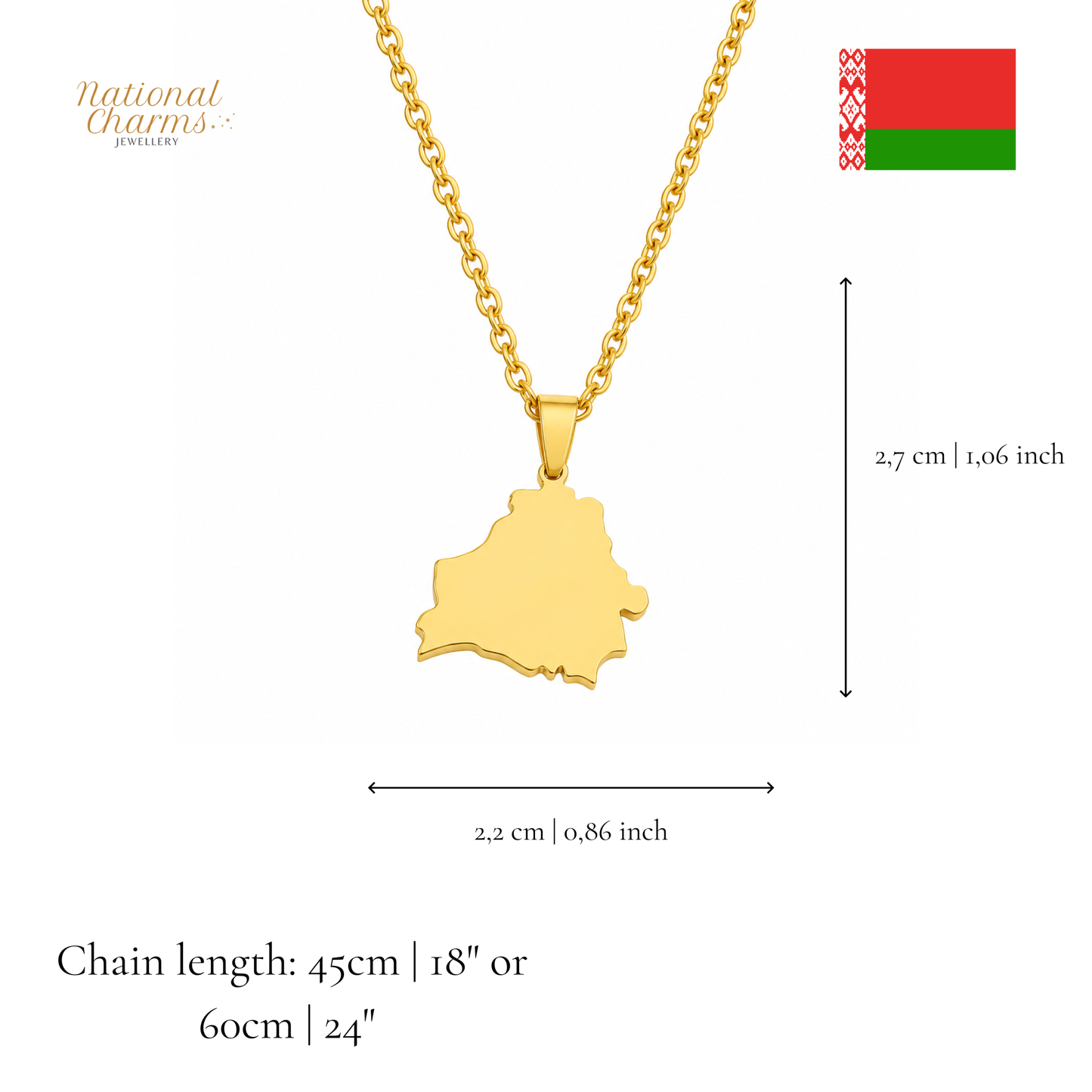 Länderkette Anhänger Halskette – Edelstahl, Gold- & Silber-Optik, 140+ Länder & Kulturen – Unisex Geschenk für Männer und Frauen – Perfekt für Geburtstage, Weihnachten und als Zeichen deiner Wurzeln