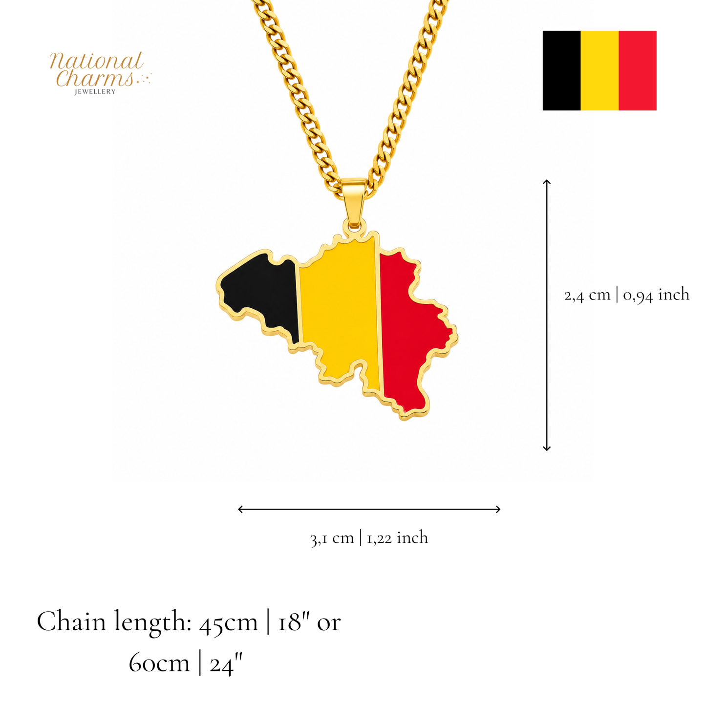Länderkette Anhänger Halskette – Edelstahl, Gold- & Silber-Optik, 140+ Länder & Kulturen – Unisex Geschenk für Männer und Frauen – Perfekt für Geburtstage, Weihnachten und als Zeichen deiner Wurzeln