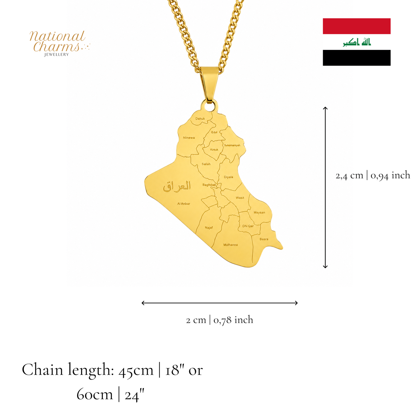 Länderkette Anhänger Halskette – Edelstahl, Gold- & Silber-Optik, 140+ Länder & Kulturen – Unisex Geschenk für Männer und Frauen – Perfekt für Geburtstage, Weihnachten und als Zeichen deiner Wurzeln