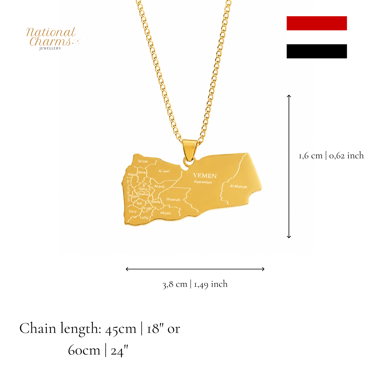 Länderkette Anhänger Halskette – Edelstahl, Gold- & Silber-Optik, 140+ Länder & Kulturen – Unisex Geschenk für Männer und Frauen – Perfekt für Geburtstage, Weihnachten und als Zeichen deiner Wurzeln