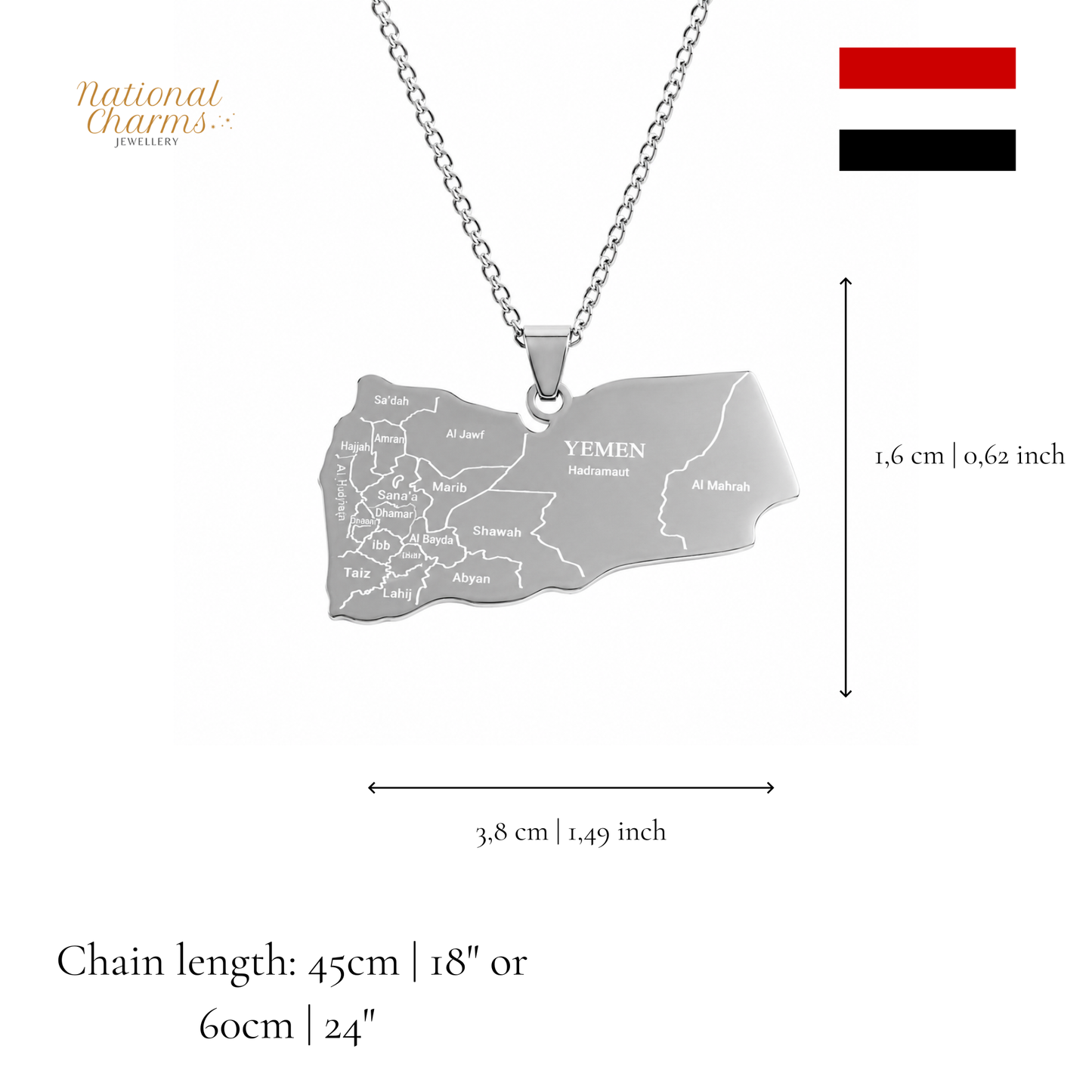 Länderkette Anhänger Halskette – Edelstahl, Gold- & Silber-Optik, 140+ Länder & Kulturen – Unisex Geschenk für Männer und Frauen – Perfekt für Geburtstage, Weihnachten und als Zeichen deiner Wurzeln