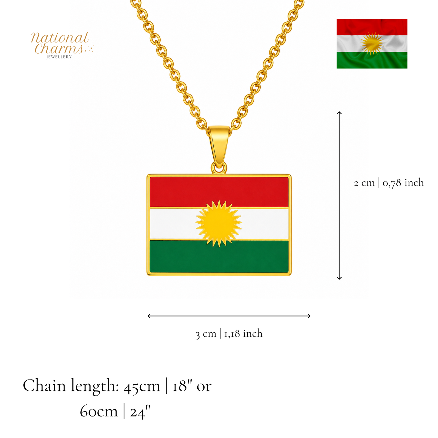 Länderkette Anhänger Halskette – Edelstahl, Gold- & Silber-Optik, 140+ Länder & Kulturen – Unisex Geschenk für Männer und Frauen – Perfekt für Geburtstage, Weihnachten und als Zeichen deiner Wurzeln