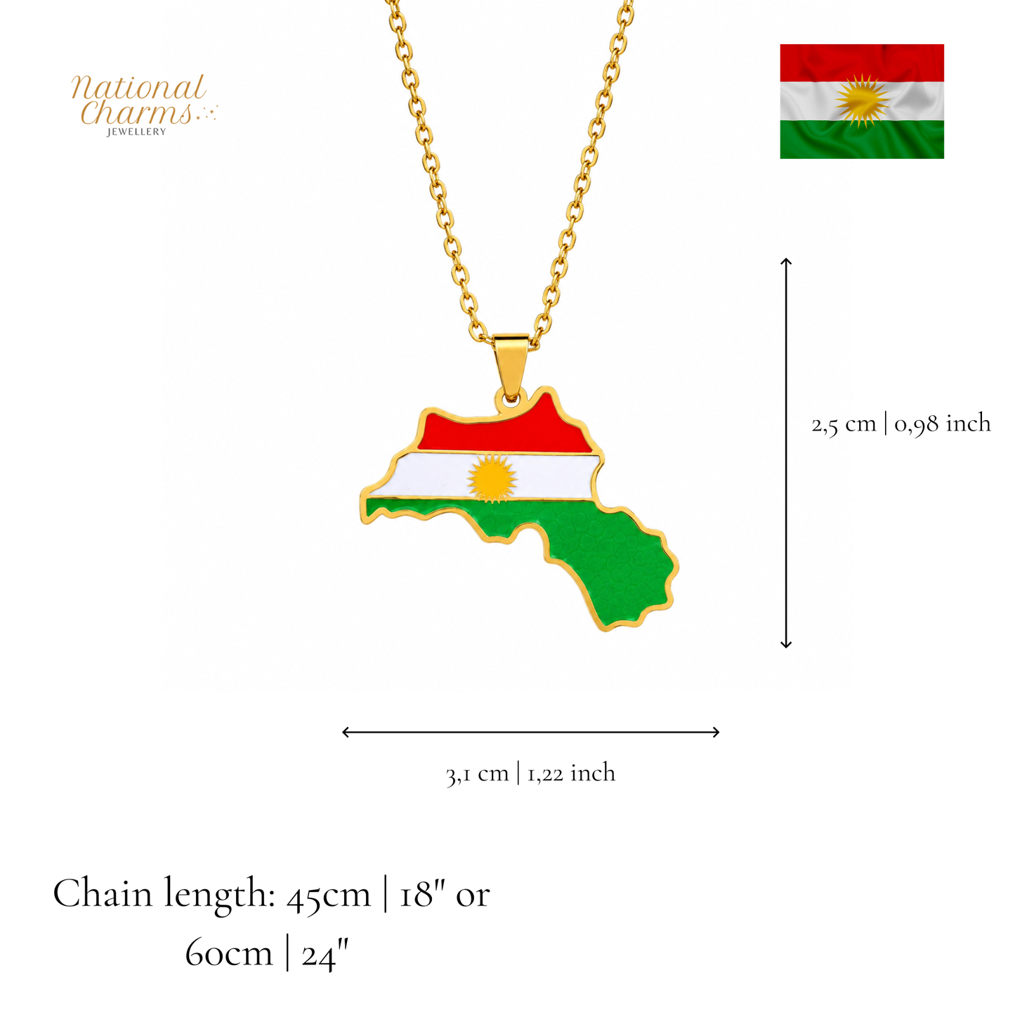 Länderkette Anhänger Halskette – Edelstahl, Gold- & Silber-Optik, 140+ Länder & Kulturen – Unisex Geschenk für Männer und Frauen – Perfekt für Geburtstage, Weihnachten und als Zeichen deiner Wurzeln