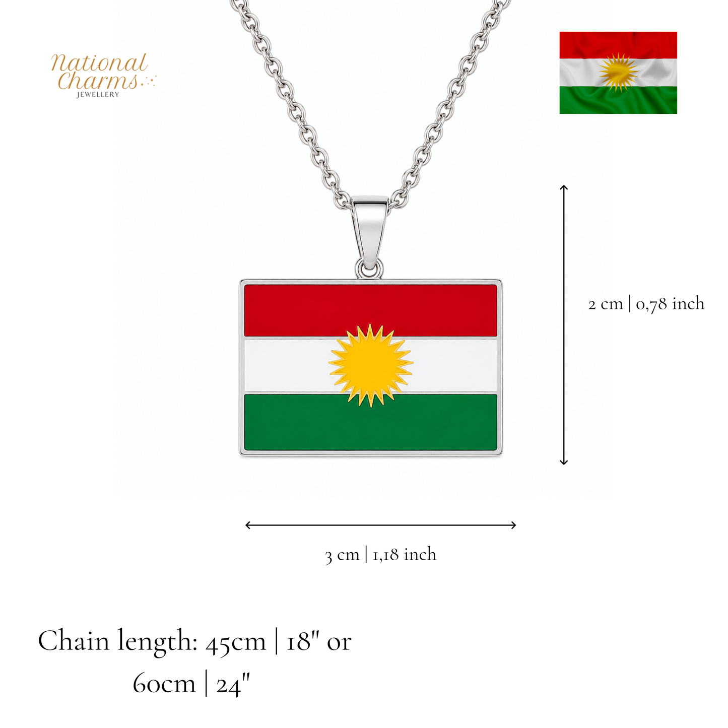 Länderkette Anhänger Halskette – Edelstahl, Gold- & Silber-Optik, 140+ Länder & Kulturen – Unisex Geschenk für Männer und Frauen – Perfekt für Geburtstage, Weihnachten und als Zeichen deiner Wurzeln