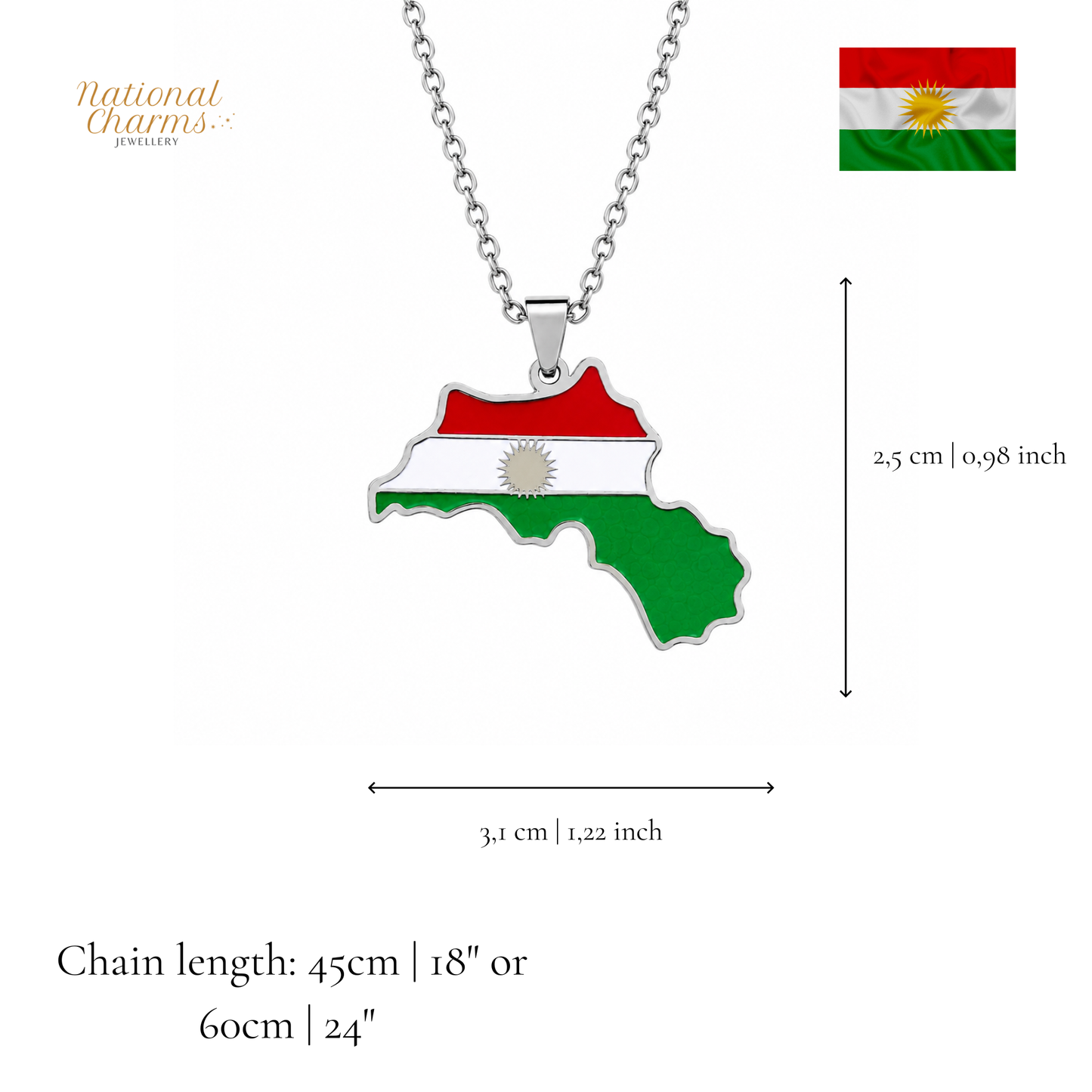 Länderkette Anhänger Halskette – Edelstahl, Gold- & Silber-Optik, 140+ Länder & Kulturen – Unisex Geschenk für Männer und Frauen – Perfekt für Geburtstage, Weihnachten und als Zeichen deiner Wurzeln