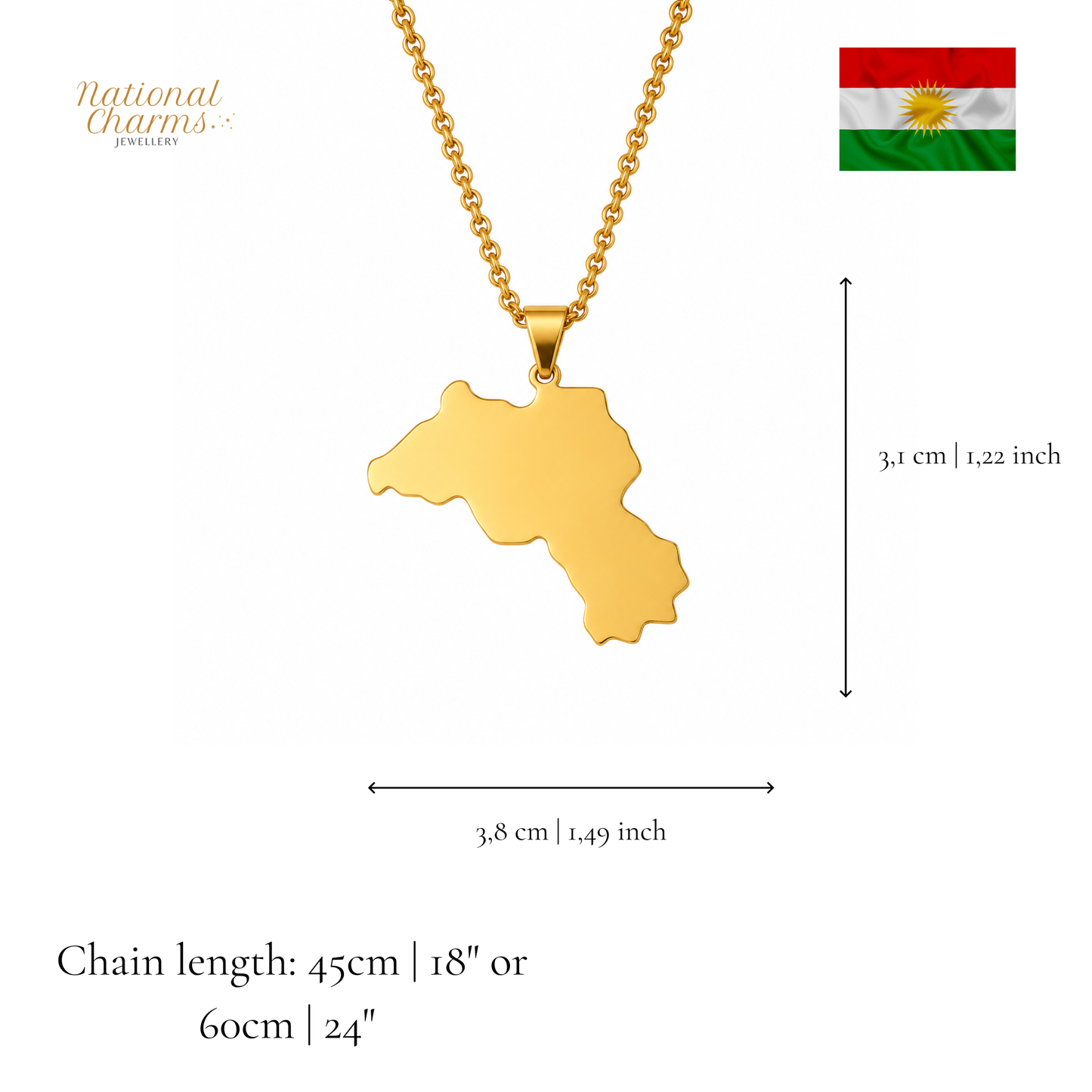 Länderkette Anhänger Halskette – Edelstahl, Gold- & Silber-Optik, 140+ Länder & Kulturen – Unisex Geschenk für Männer und Frauen – Perfekt für Geburtstage, Weihnachten und als Zeichen deiner Wurzeln