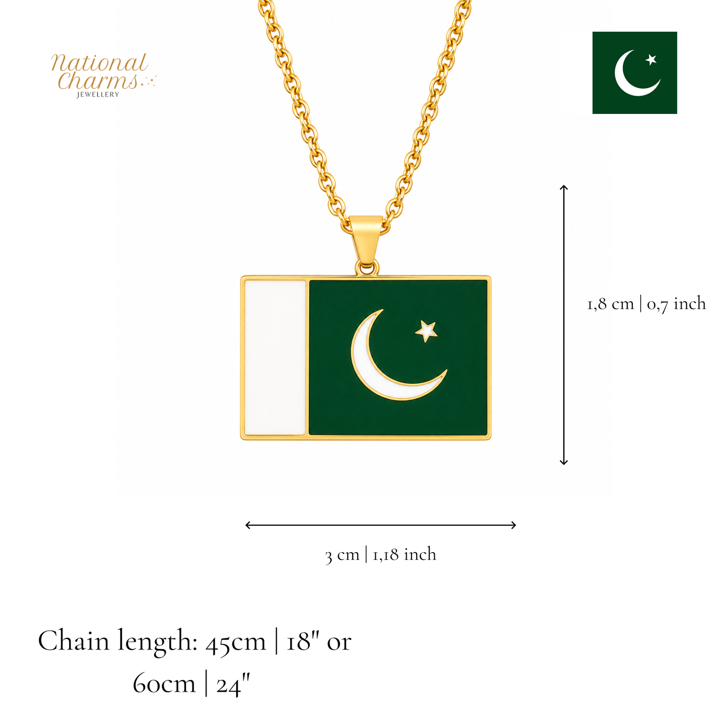 Länderkette Anhänger Halskette – Edelstahl, Gold- & Silber-Optik, 140+ Länder & Kulturen – Unisex Geschenk für Männer und Frauen – Perfekt für Geburtstage, Weihnachten und als Zeichen deiner Wurzeln