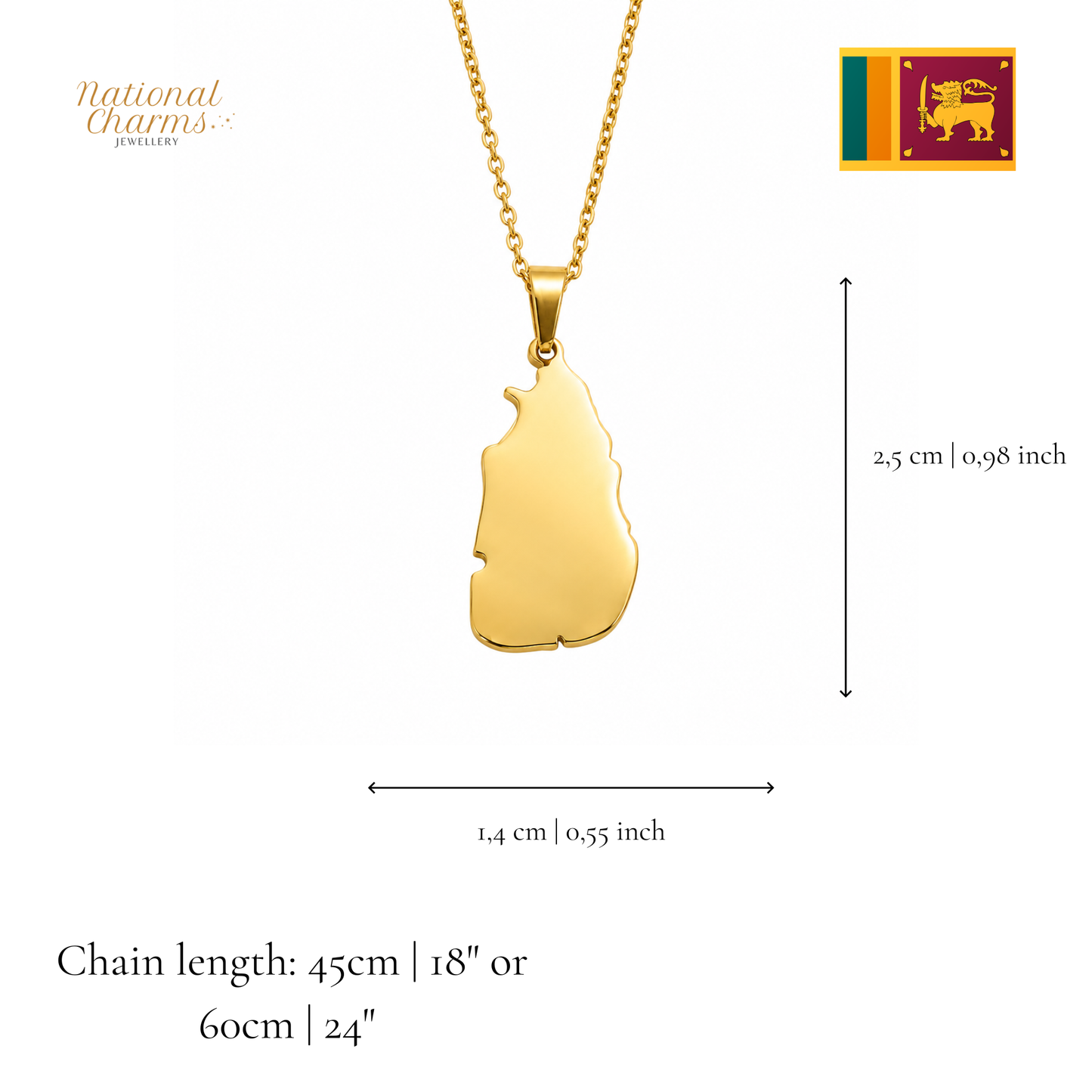 Länderkette Anhänger Halskette – Edelstahl, Gold- & Silber-Optik, 140+ Länder & Kulturen – Unisex Geschenk für Männer und Frauen – Perfekt für Geburtstage, Weihnachten und als Zeichen deiner Wurzeln