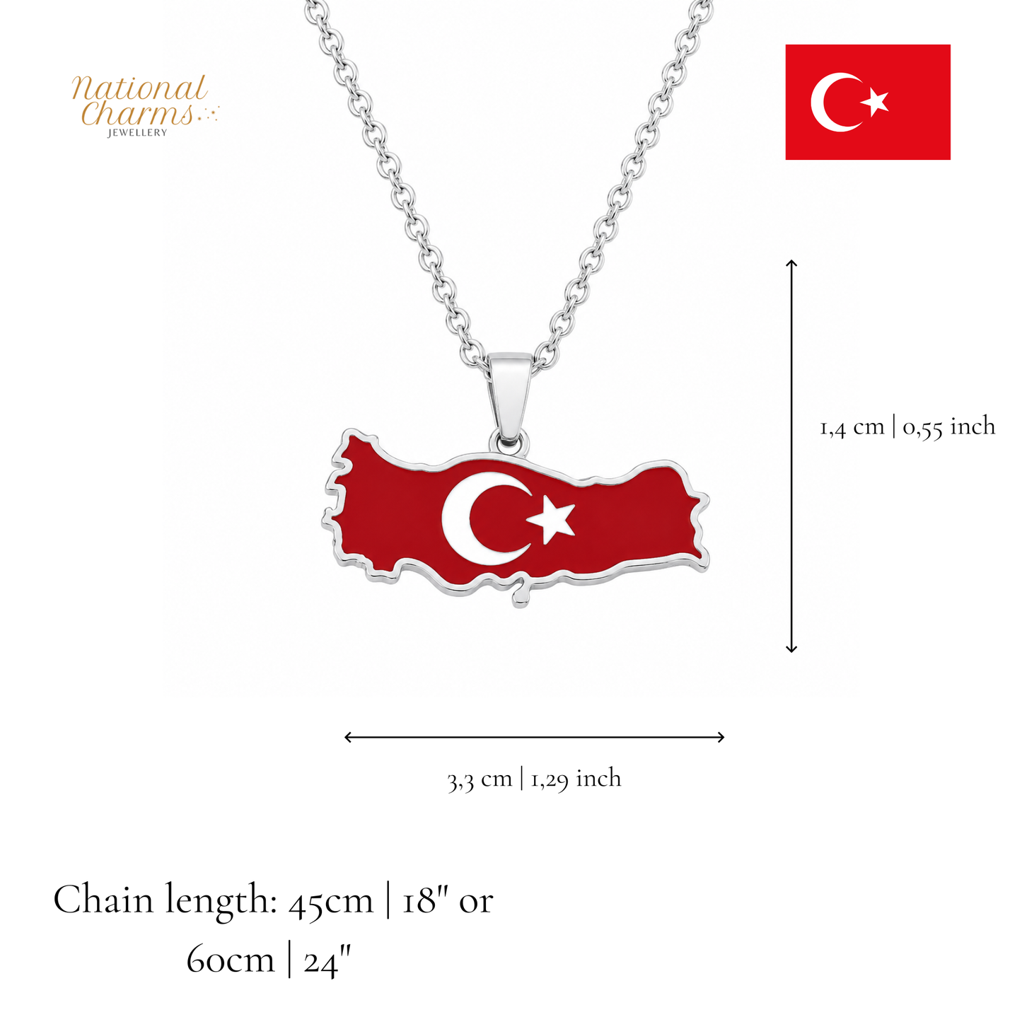 Länderkette Anhänger Halskette – Edelstahl, Gold- & Silber-Optik, 140+ Länder & Kulturen – Unisex Geschenk für Männer und Frauen – Perfekt für Geburtstage, Weihnachten und als Zeichen deiner Wurzeln