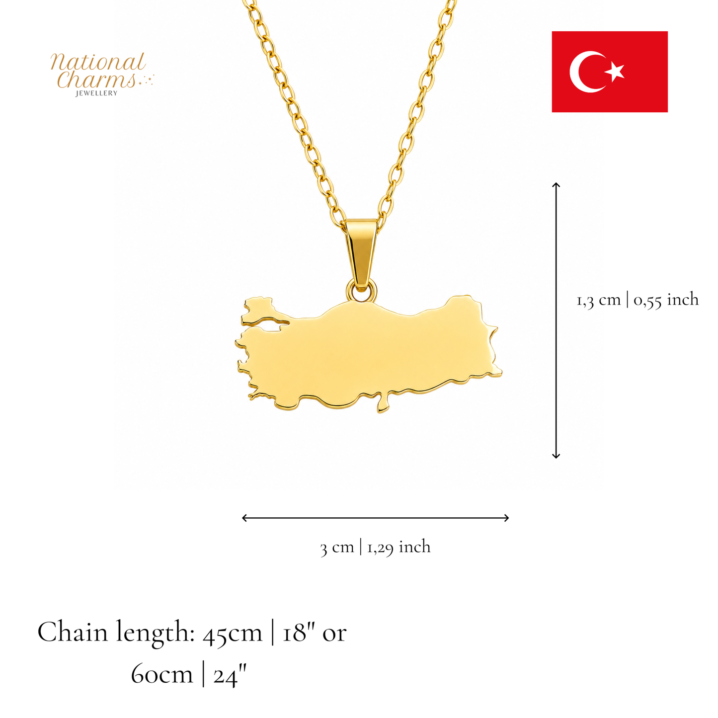 Länderkette Anhänger Halskette – Edelstahl, Gold- & Silber-Optik, 140+ Länder & Kulturen – Unisex Geschenk für Männer und Frauen – Perfekt für Geburtstage, Weihnachten und als Zeichen deiner Wurzeln