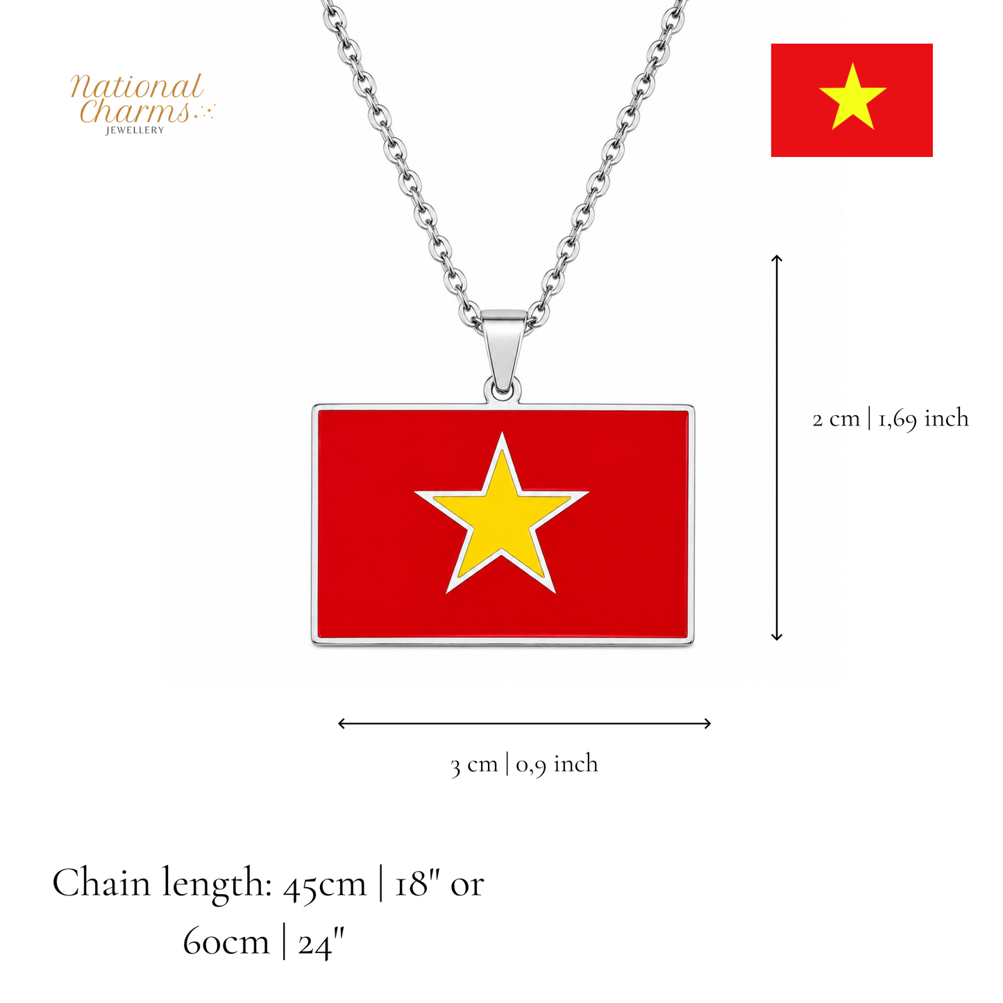 Länderkette Anhänger Halskette – Edelstahl, Gold- & Silber-Optik, 140+ Länder & Kulturen – Unisex Geschenk für Männer und Frauen – Perfekt für Geburtstage, Weihnachten und als Zeichen deiner Wurzeln