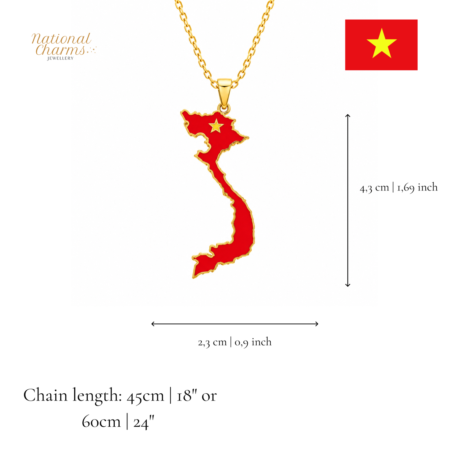 Länderkette Anhänger Halskette – Edelstahl, Gold- & Silber-Optik, 140+ Länder & Kulturen – Unisex Geschenk für Männer und Frauen – Perfekt für Geburtstage, Weihnachten und als Zeichen deiner Wurzeln