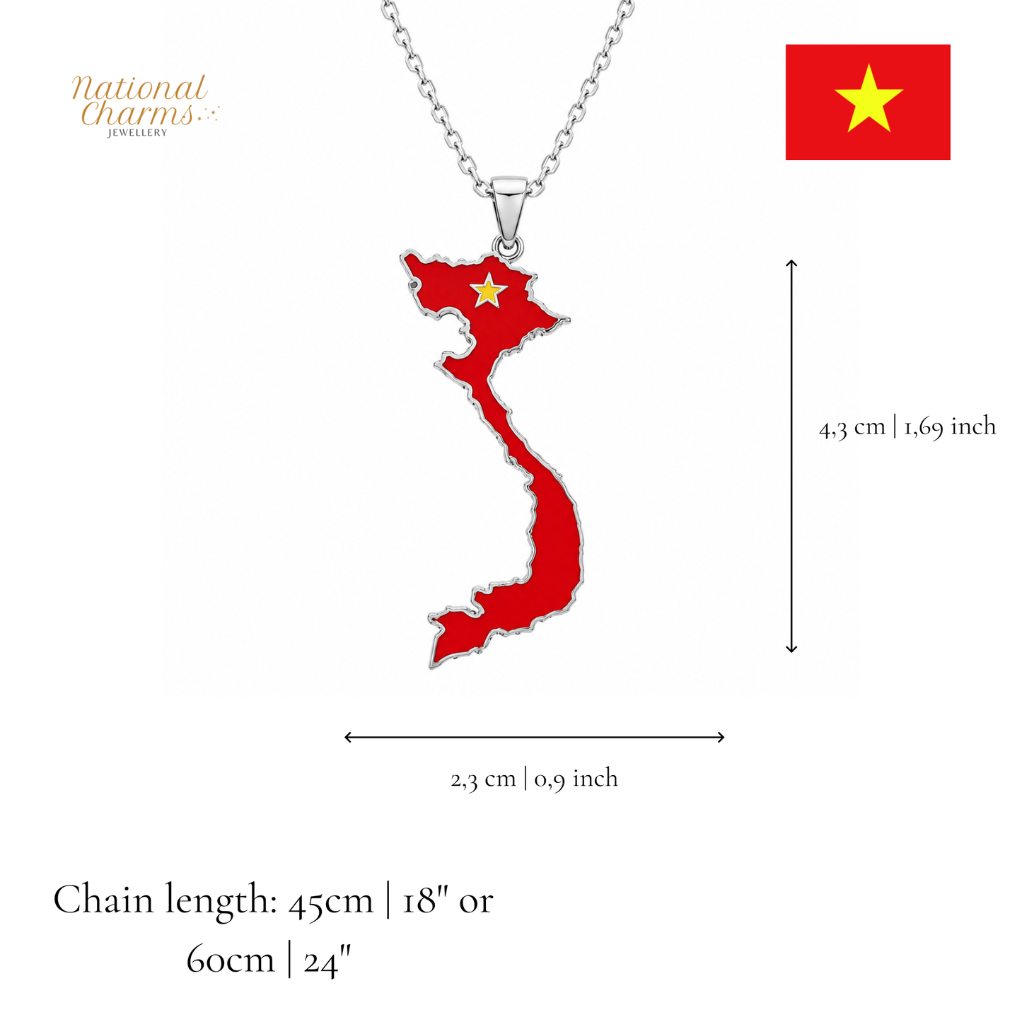 Länderkette Anhänger Halskette – Edelstahl, Gold- & Silber-Optik, 140+ Länder & Kulturen – Unisex Geschenk für Männer und Frauen – Perfekt für Geburtstage, Weihnachten und als Zeichen deiner Wurzeln