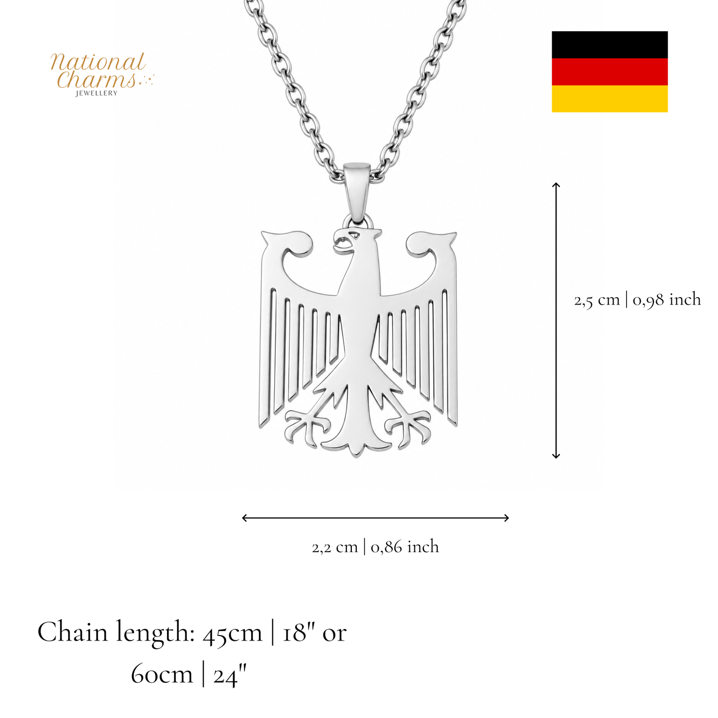 Länderkette Anhänger Halskette – Edelstahl, Gold- & Silber-Optik, 140+ Länder & Kulturen – Unisex Geschenk für Männer und Frauen – Perfekt für Geburtstage, Weihnachten und als Zeichen deiner Wurzeln
