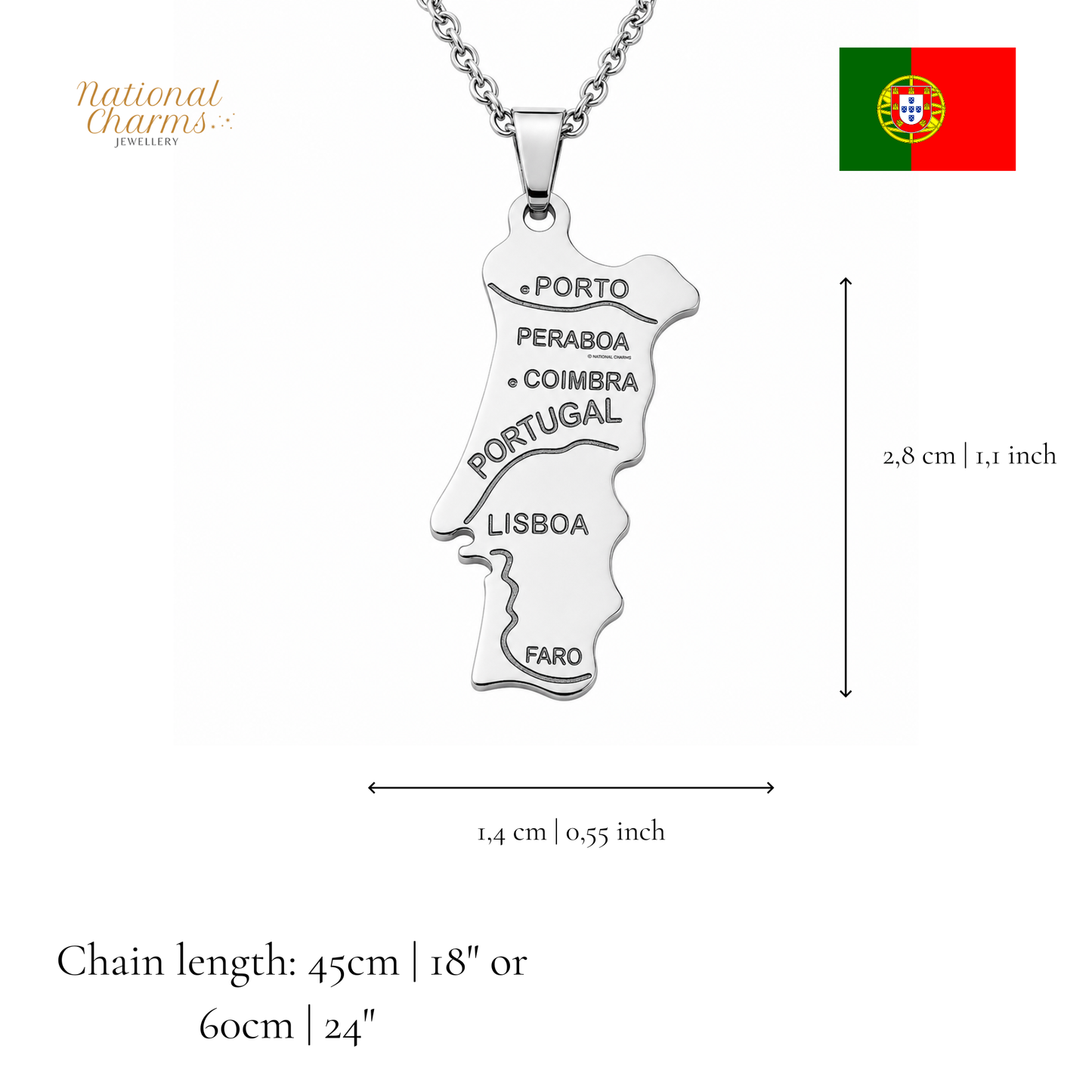 Länderkette Anhänger Halskette – Edelstahl, Gold- & Silber-Optik, 140+ Länder & Kulturen – Unisex Geschenk für Männer und Frauen – Perfekt für Geburtstage, Weihnachten und als Zeichen deiner Wurzeln