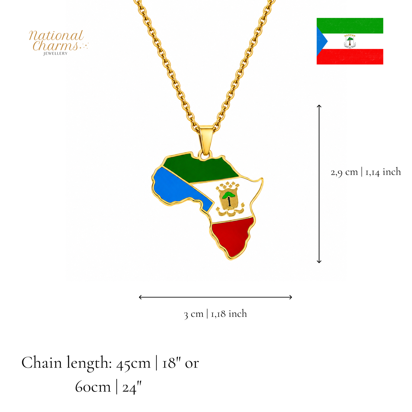 Länderkette Anhänger Halskette – Edelstahl, Gold- & Silber-Optik, 140+ Länder & Kulturen – Unisex Geschenk für Männer und Frauen – Perfekt für Geburtstage, Weihnachten und als Zeichen deiner Wurzeln