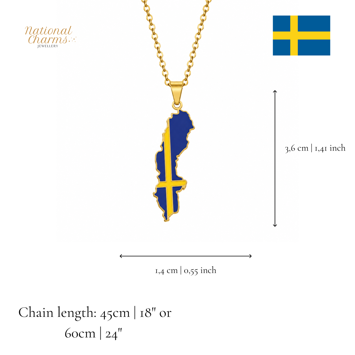 Länderkette Anhänger Halskette – Edelstahl, Gold- & Silber-Optik, 140+ Länder & Kulturen – Unisex Geschenk für Männer und Frauen – Perfekt für Geburtstage, Weihnachten und als Zeichen deiner Wurzeln