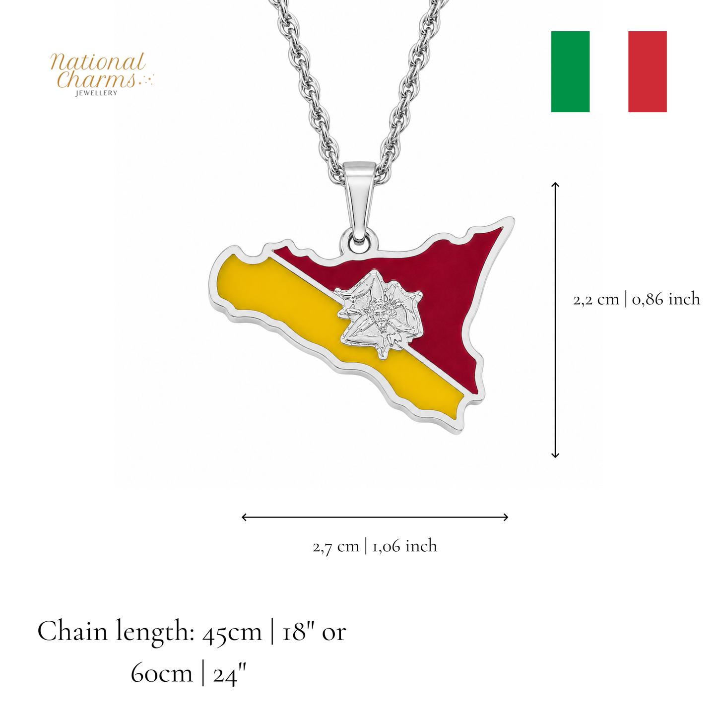 Länderkette Anhänger Halskette – Edelstahl, Gold- & Silber-Optik, 140+ Länder & Kulturen – Unisex Geschenk für Männer und Frauen – Perfekt für Geburtstage, Weihnachten und als Zeichen deiner Wurzeln