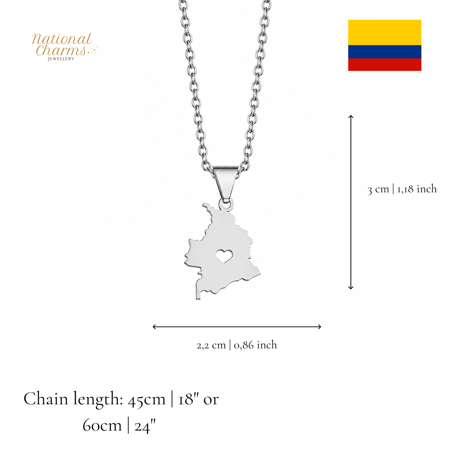 Länderkette Anhänger Halskette – Edelstahl, Gold- & Silber-Optik, 140+ Länder & Kulturen – Unisex Geschenk für Männer und Frauen – Perfekt für Geburtstage, Weihnachten und als Zeichen deiner Wurzeln