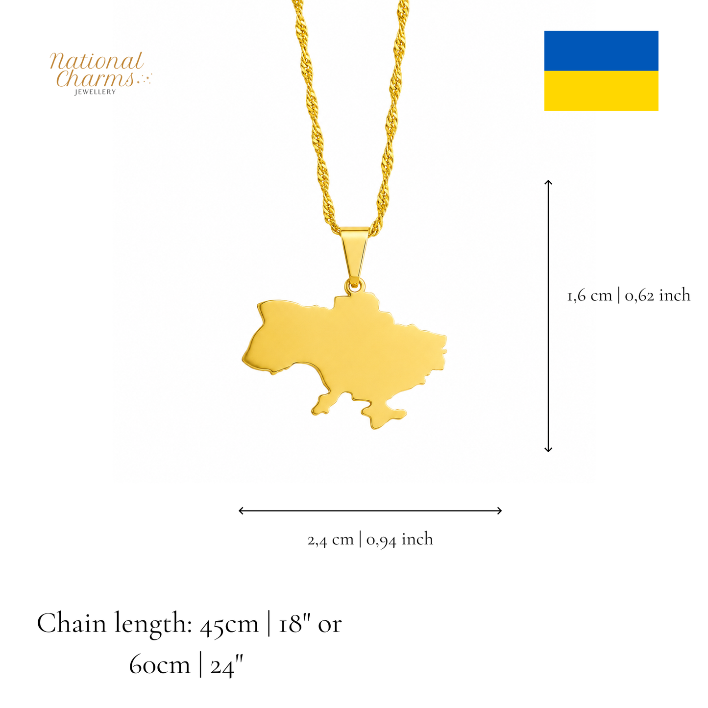 Länderkette Anhänger Halskette – Edelstahl, Gold- & Silber-Optik, 140+ Länder & Kulturen – Unisex Geschenk für Männer und Frauen – Perfekt für Geburtstage, Weihnachten und als Zeichen deiner Wurzeln