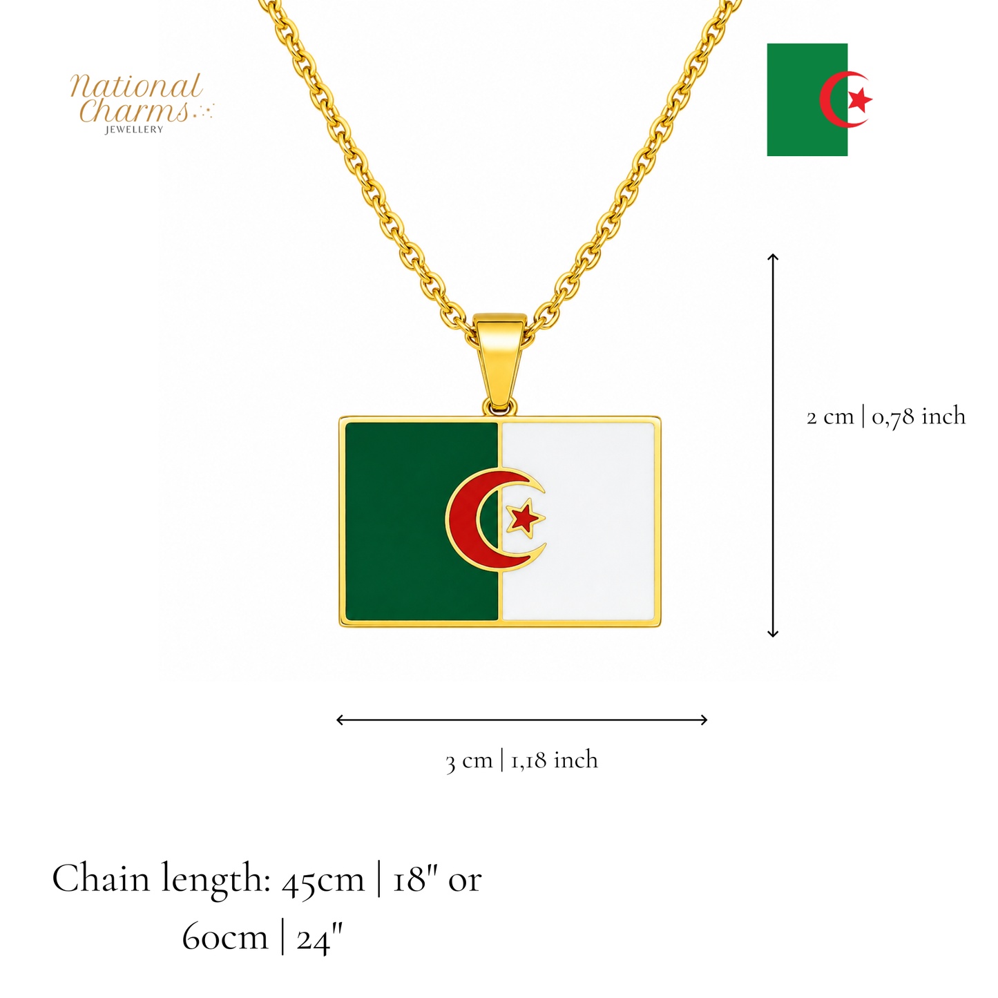 Länderkette Anhänger Halskette – Edelstahl, Gold- & Silber-Optik, 140+ Länder & Kulturen – Unisex Geschenk für Männer und Frauen – Perfekt für Geburtstage, Weihnachten und als Zeichen deiner Wurzeln