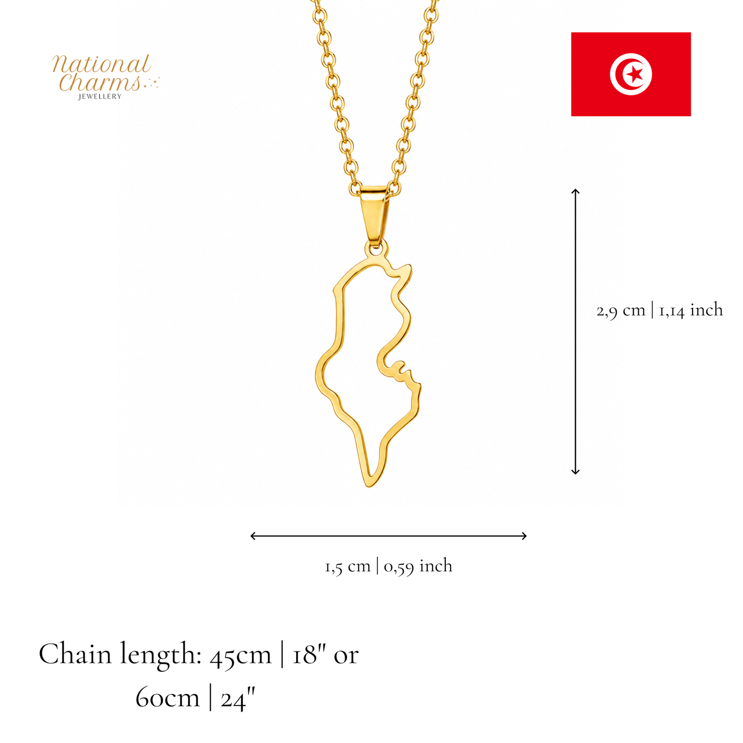 Länderkette Anhänger Halskette – Edelstahl, Gold- & Silber-Optik, 140+ Länder & Kulturen – Unisex Geschenk für Männer und Frauen – Perfekt für Geburtstage, Weihnachten und als Zeichen deiner Wurzeln
