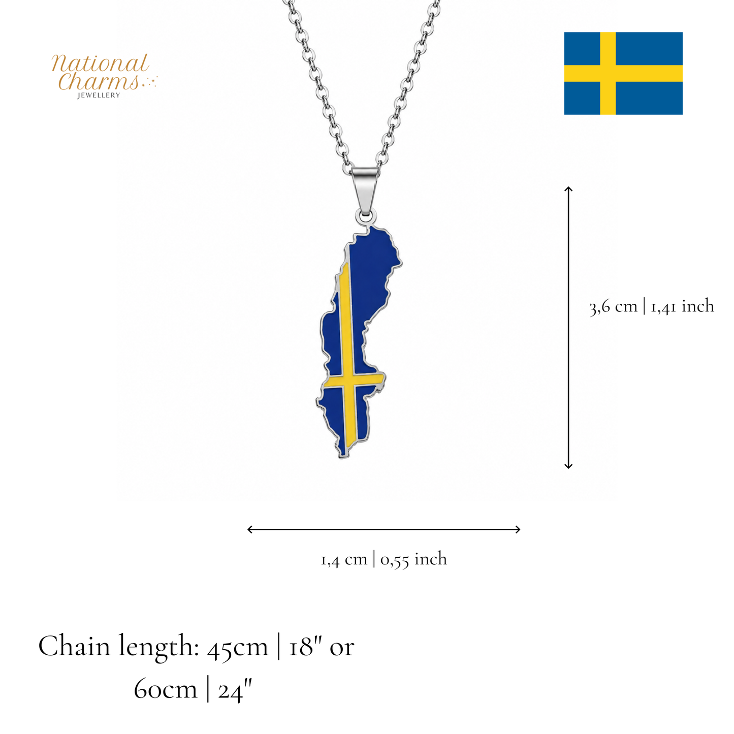 Länderkette Anhänger Halskette – Edelstahl, Gold- & Silber-Optik, 140+ Länder & Kulturen – Unisex Geschenk für Männer und Frauen – Perfekt für Geburtstage, Weihnachten und als Zeichen deiner Wurzeln