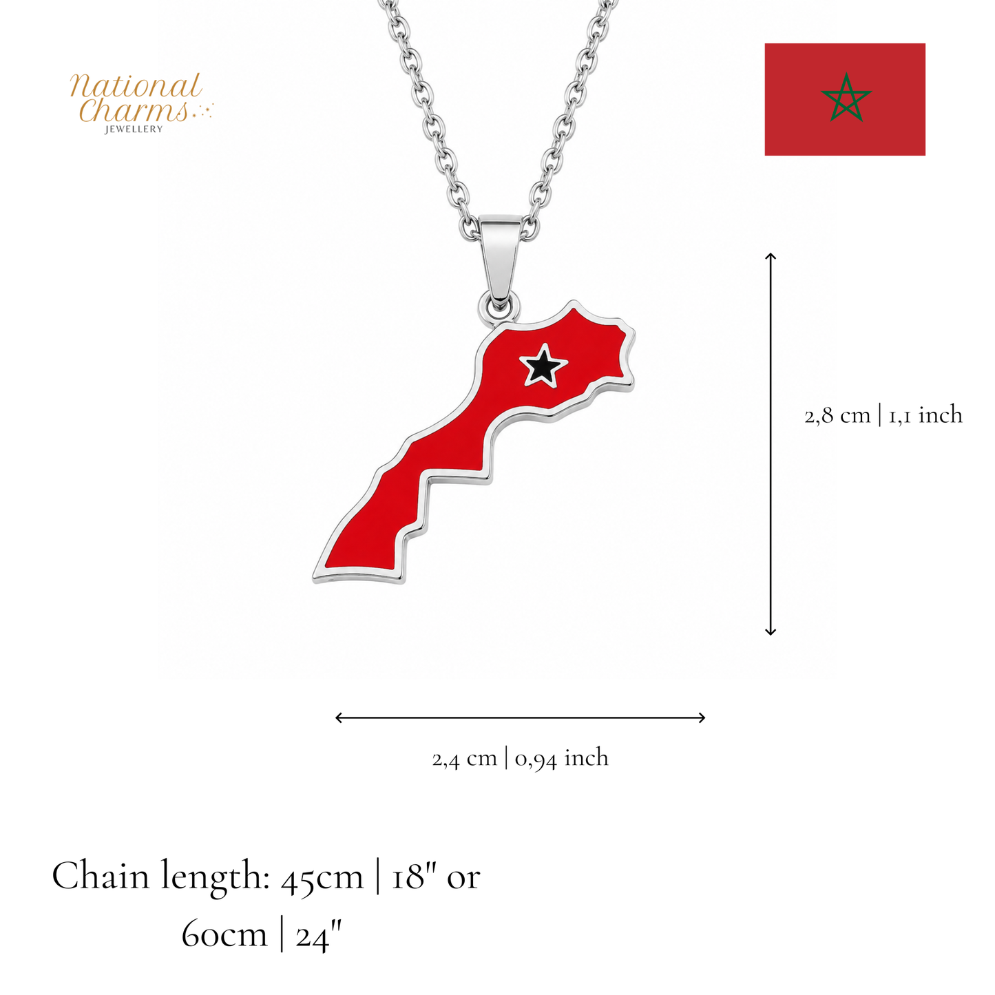 Länderkette Anhänger Halskette – Edelstahl, Gold- & Silber-Optik, 140+ Länder & Kulturen – Unisex Geschenk für Männer und Frauen – Perfekt für Geburtstage, Weihnachten und als Zeichen deiner Wurzeln