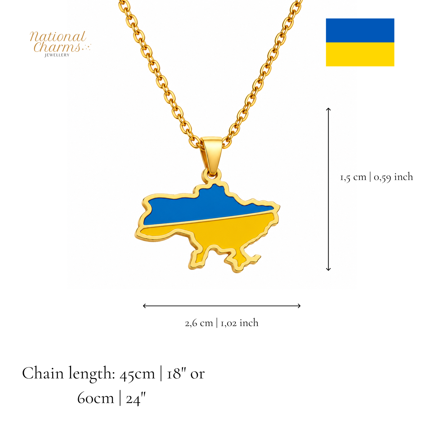 Länderkette Anhänger Halskette – Edelstahl, Gold- & Silber-Optik, 140+ Länder & Kulturen – Unisex Geschenk für Männer und Frauen – Perfekt für Geburtstage, Weihnachten und als Zeichen deiner Wurzeln