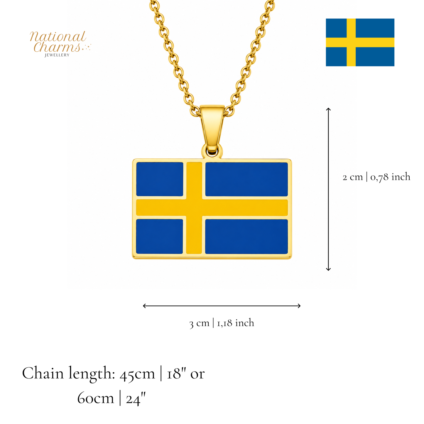Länderkette Anhänger Halskette – Edelstahl, Gold- & Silber-Optik, 140+ Länder & Kulturen – Unisex Geschenk für Männer und Frauen – Perfekt für Geburtstage, Weihnachten und als Zeichen deiner Wurzeln