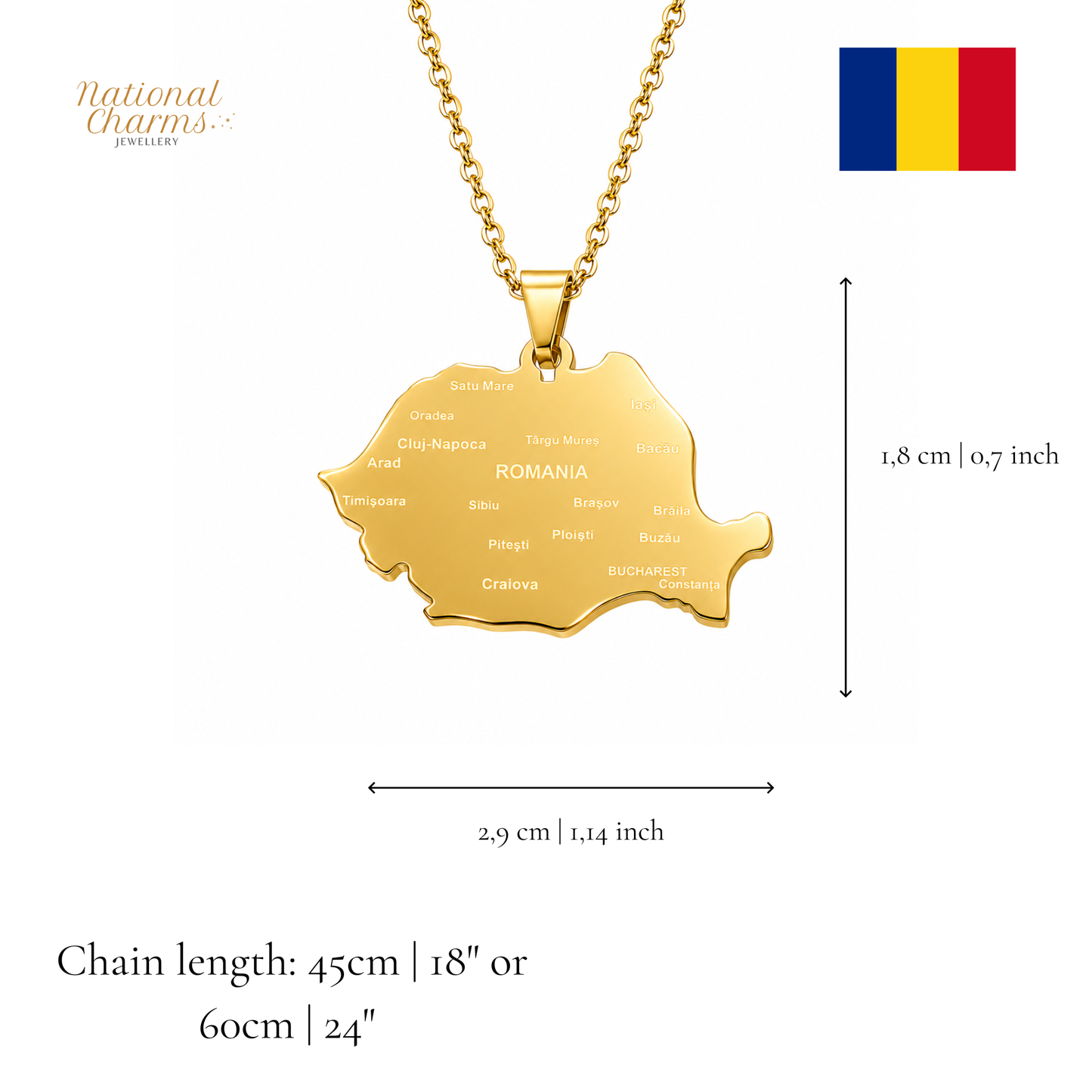 Länderkette Anhänger Halskette – Edelstahl, Gold- & Silber-Optik, 140+ Länder & Kulturen – Unisex Geschenk für Männer und Frauen – Perfekt für Geburtstage, Weihnachten und als Zeichen deiner Wurzeln
