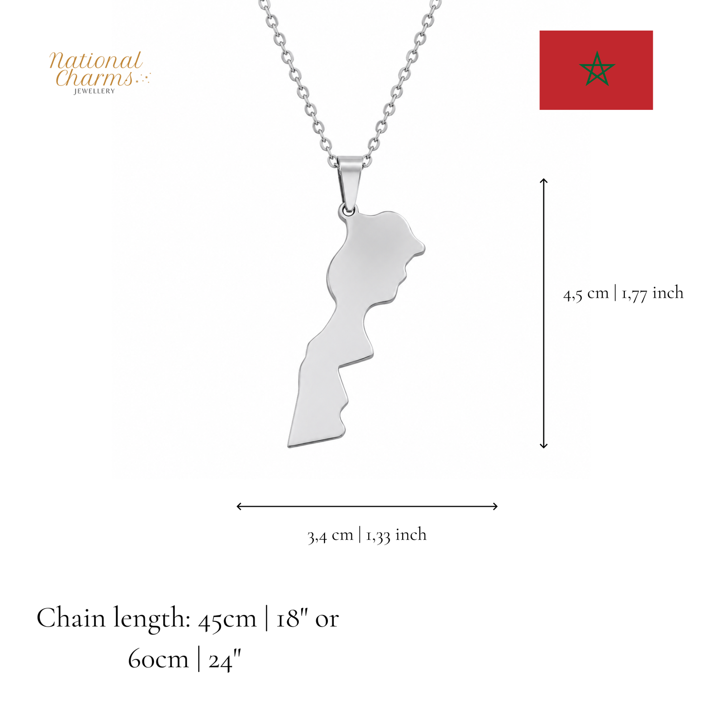Länderkette Anhänger Halskette – Edelstahl, Gold- & Silber-Optik, 140+ Länder & Kulturen – Unisex Geschenk für Männer und Frauen – Perfekt für Geburtstage, Weihnachten und als Zeichen deiner Wurzeln