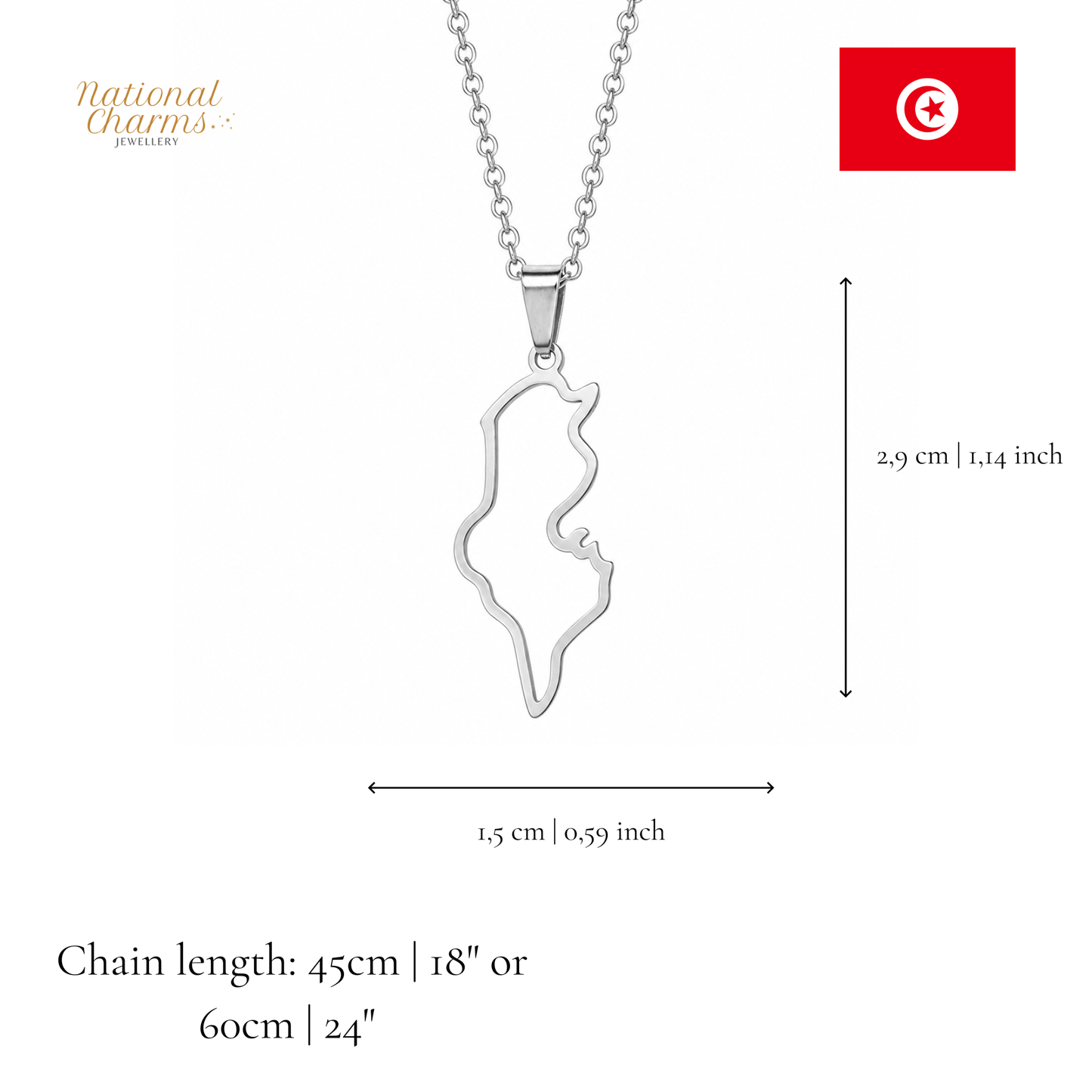Länderkette Anhänger Halskette – Edelstahl, Gold- & Silber-Optik, 140+ Länder & Kulturen – Unisex Geschenk für Männer und Frauen – Perfekt für Geburtstage, Weihnachten und als Zeichen deiner Wurzeln