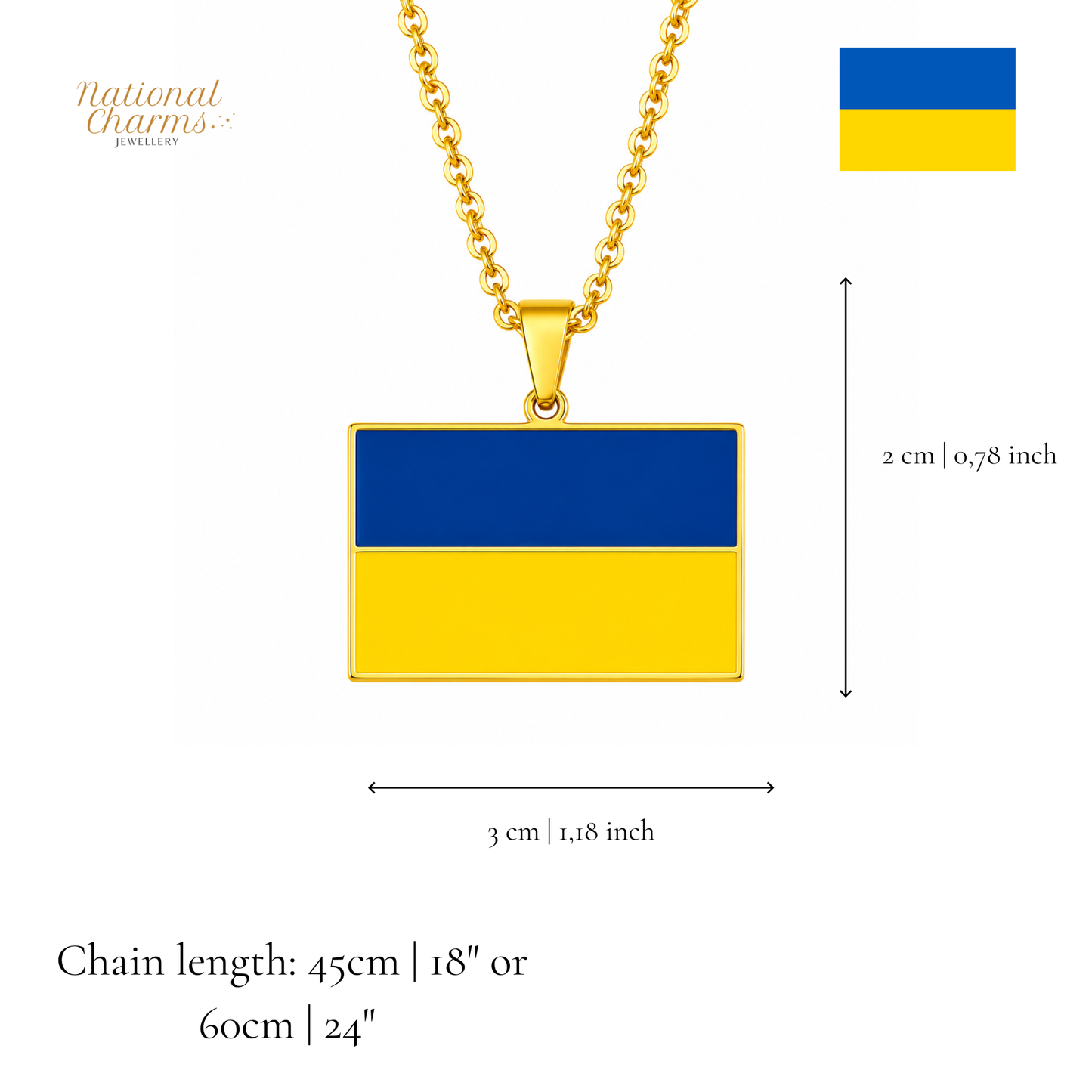 Länderkette Anhänger Halskette – Edelstahl, Gold- & Silber-Optik, 140+ Länder & Kulturen – Unisex Geschenk für Männer und Frauen – Perfekt für Geburtstage, Weihnachten und als Zeichen deiner Wurzeln