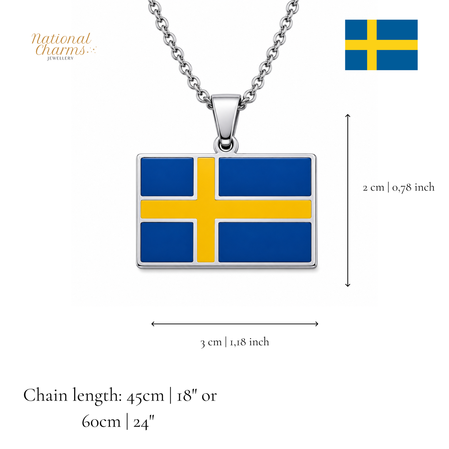 Länderkette Anhänger Halskette – Edelstahl, Gold- & Silber-Optik, 140+ Länder & Kulturen – Unisex Geschenk für Männer und Frauen – Perfekt für Geburtstage, Weihnachten und als Zeichen deiner Wurzeln