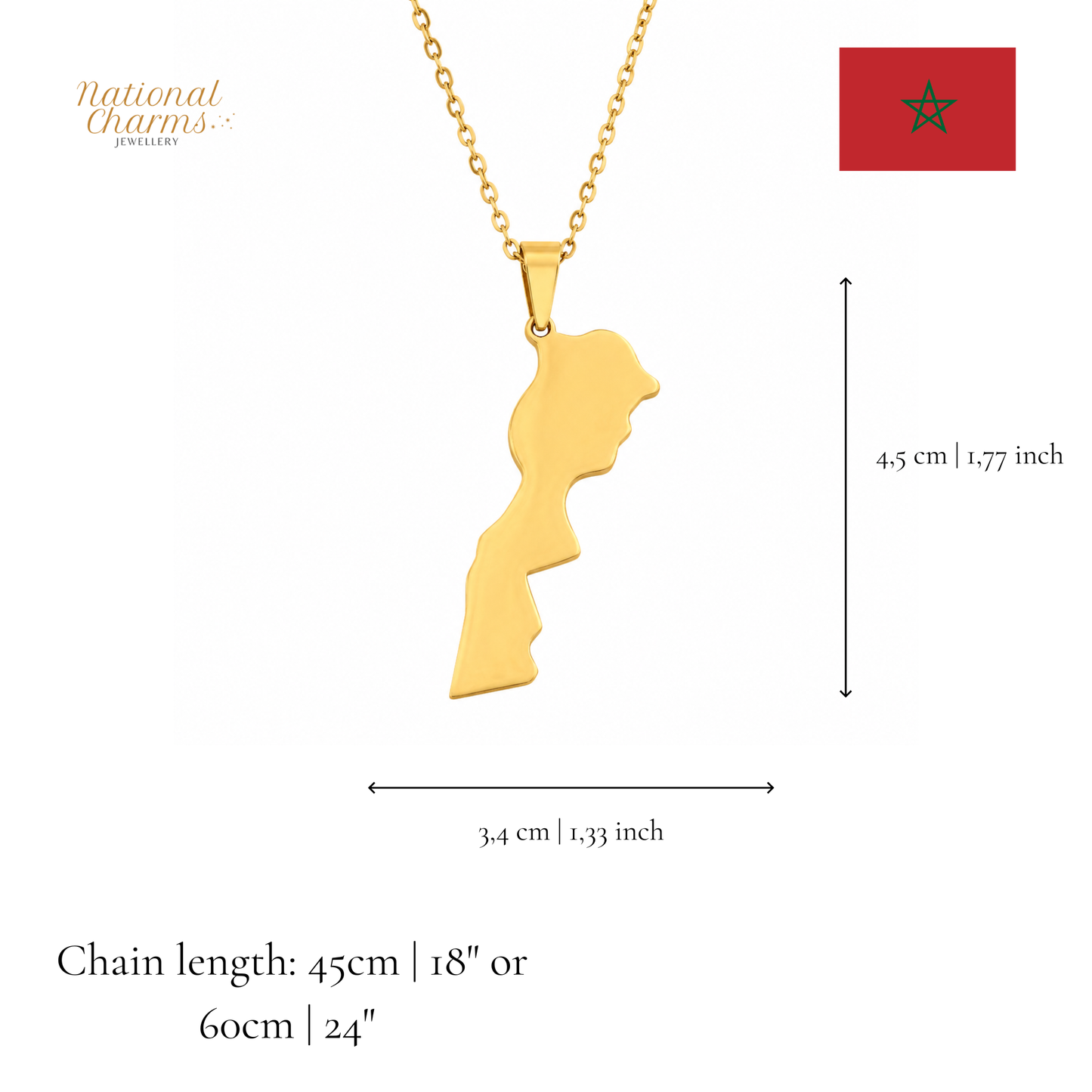 Länderkette Anhänger Halskette – Edelstahl, Gold- & Silber-Optik, 140+ Länder & Kulturen – Unisex Geschenk für Männer und Frauen – Perfekt für Geburtstage, Weihnachten und als Zeichen deiner Wurzeln