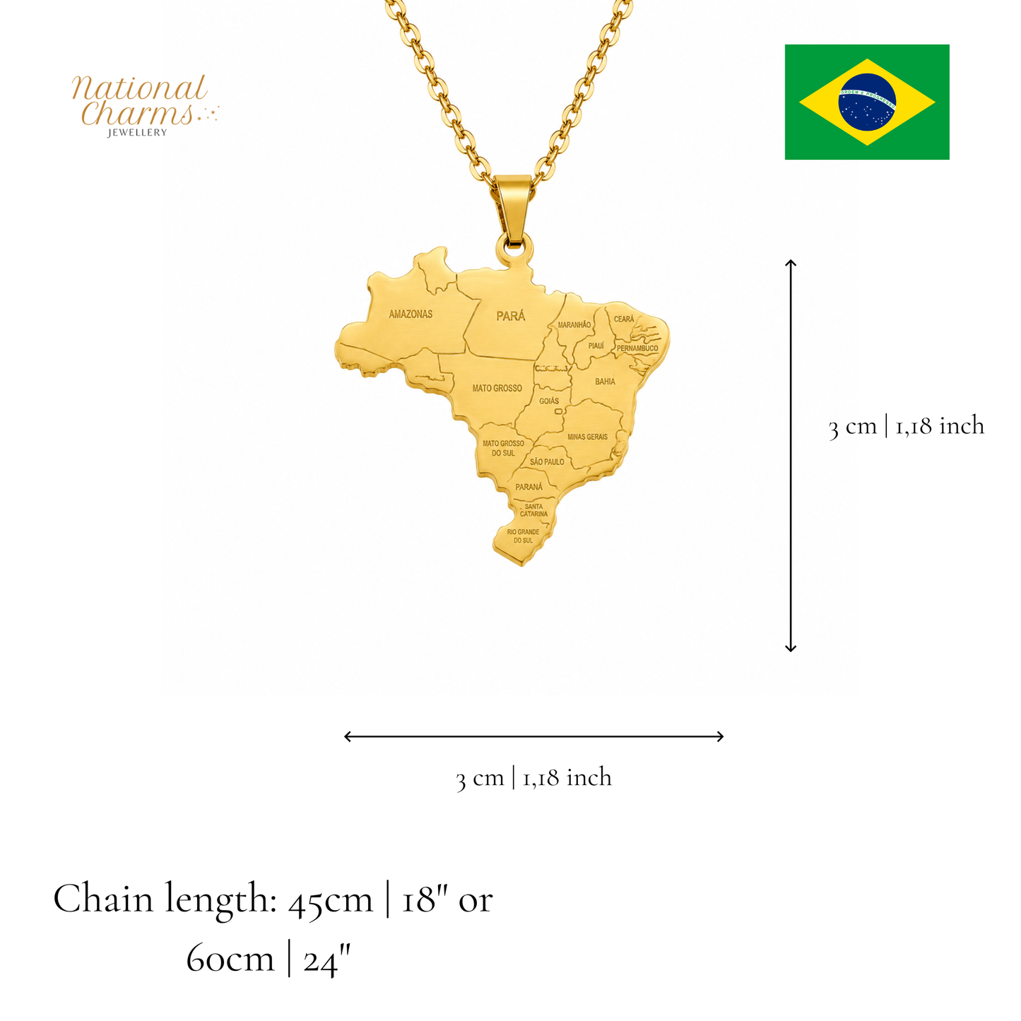 Länderkette Anhänger Halskette – Edelstahl, Gold- & Silber-Optik, 140+ Länder & Kulturen – Unisex Geschenk für Männer und Frauen – Perfekt für Geburtstage, Weihnachten und als Zeichen deiner Wurzeln