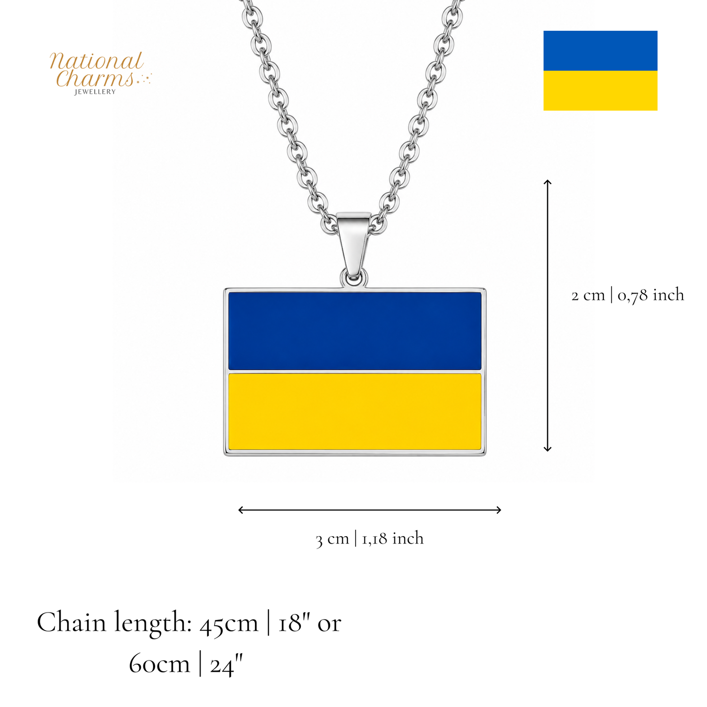 Länderkette Anhänger Halskette – Edelstahl, Gold- & Silber-Optik, 140+ Länder & Kulturen – Unisex Geschenk für Männer und Frauen – Perfekt für Geburtstage, Weihnachten und als Zeichen deiner Wurzeln