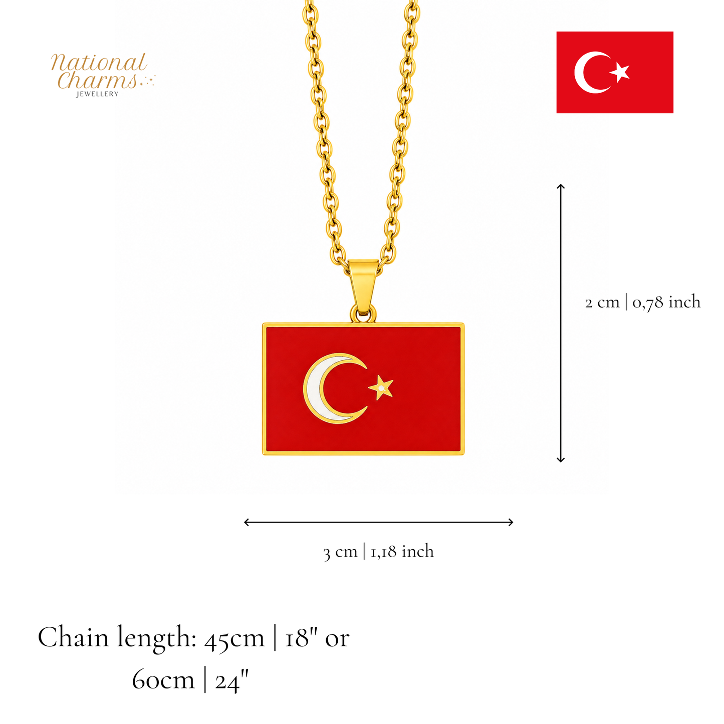 Länderkette Anhänger Halskette – Edelstahl, Gold- & Silber-Optik, 140+ Länder & Kulturen – Unisex Geschenk für Männer und Frauen – Perfekt für Geburtstage, Weihnachten und als Zeichen deiner Wurzeln